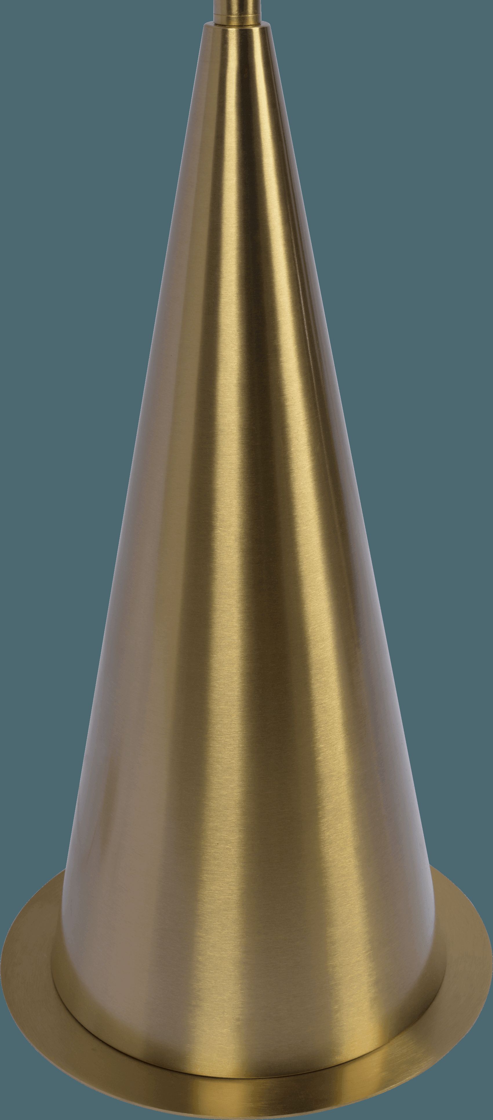 Ashcroft - Lisbon Black Floor Lamp with On/Off Switch Coned Base Hanging White Fabric Shade