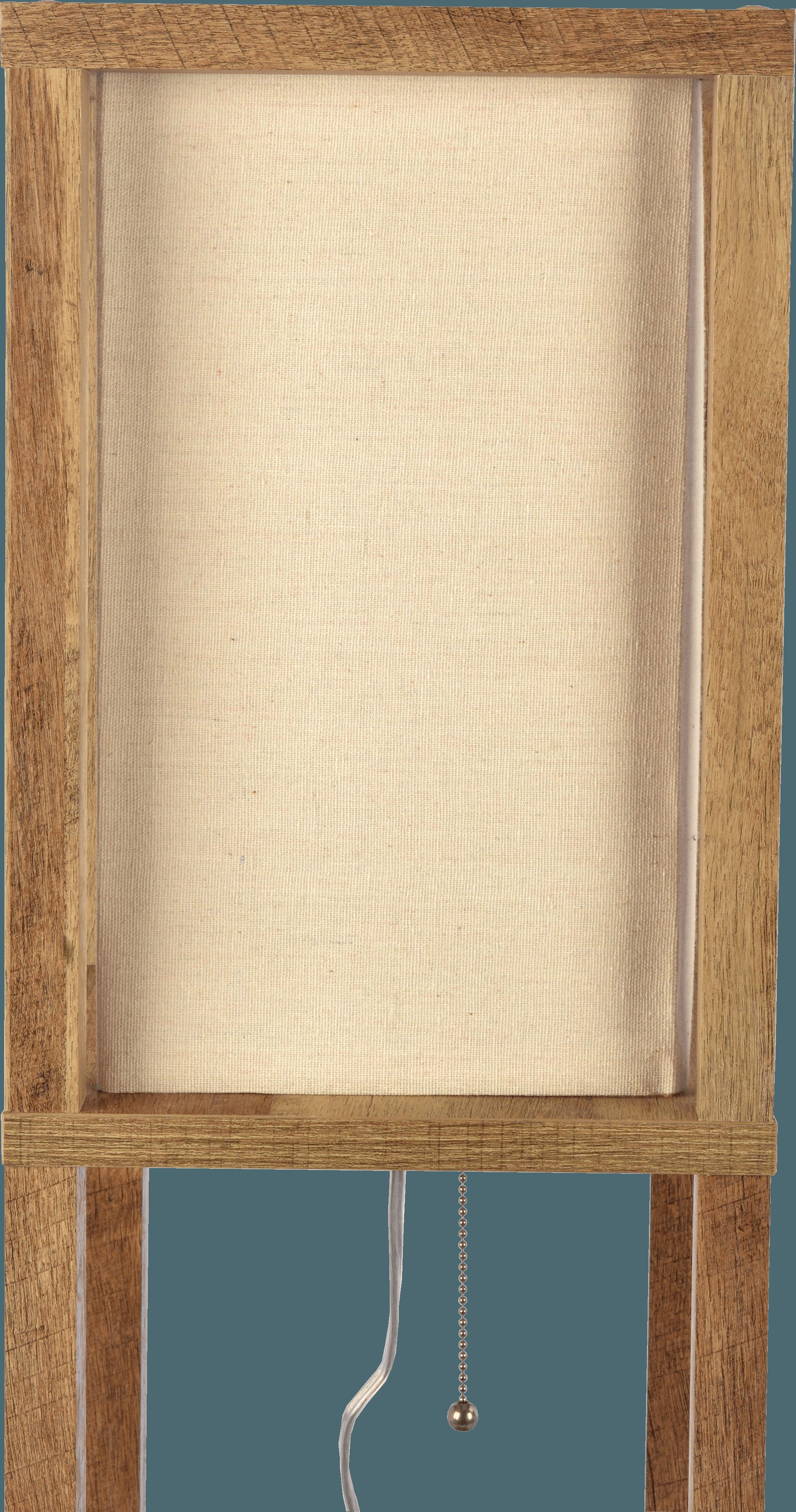 Ashcroft - Pinnacle Shelf Floor Lamp For Bedroom/Living Room, Natural Wood with Long Shade
