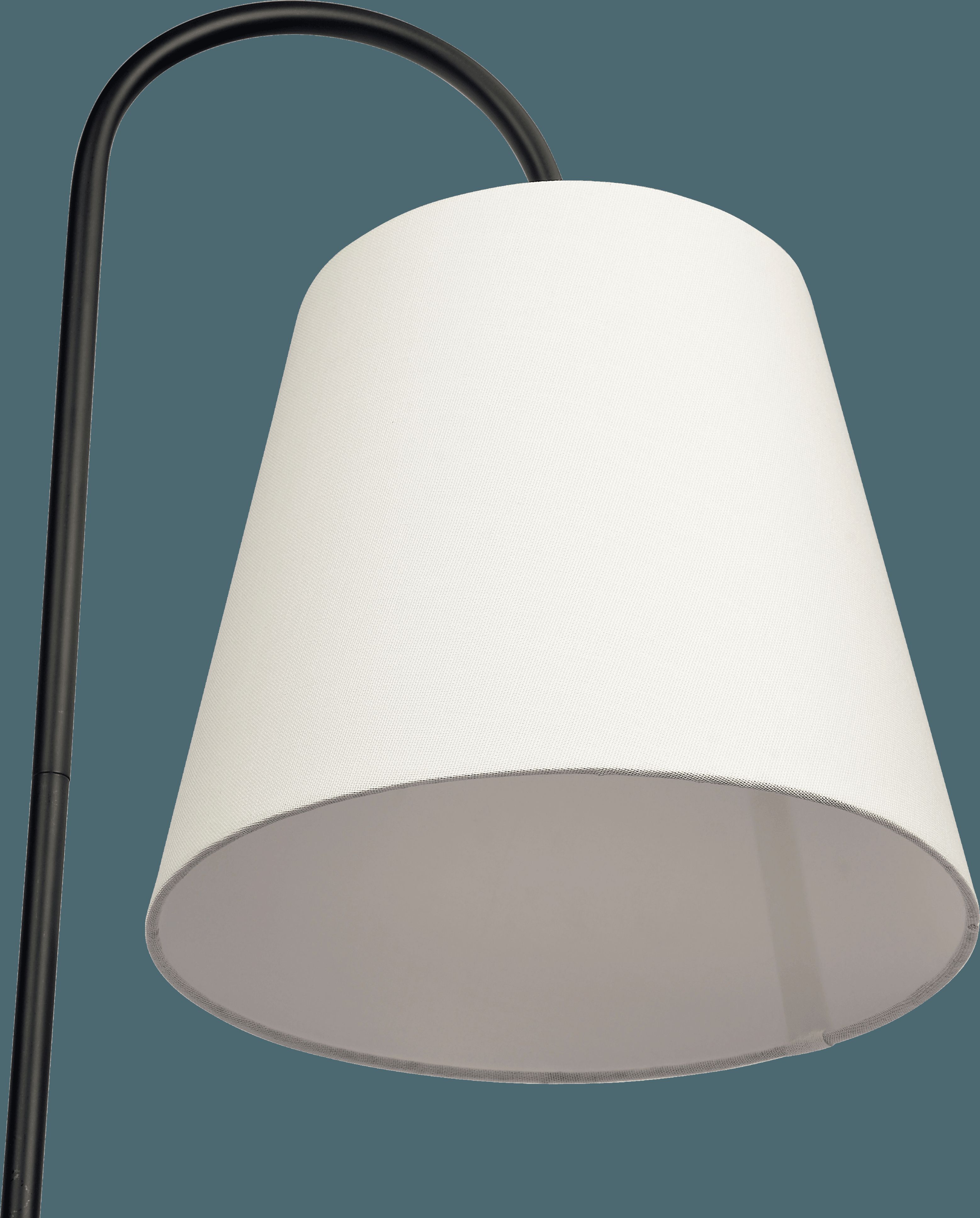 Ashcroft - Seoul Black Floor Lamp with Rotary Switch Wood Table Metal Base