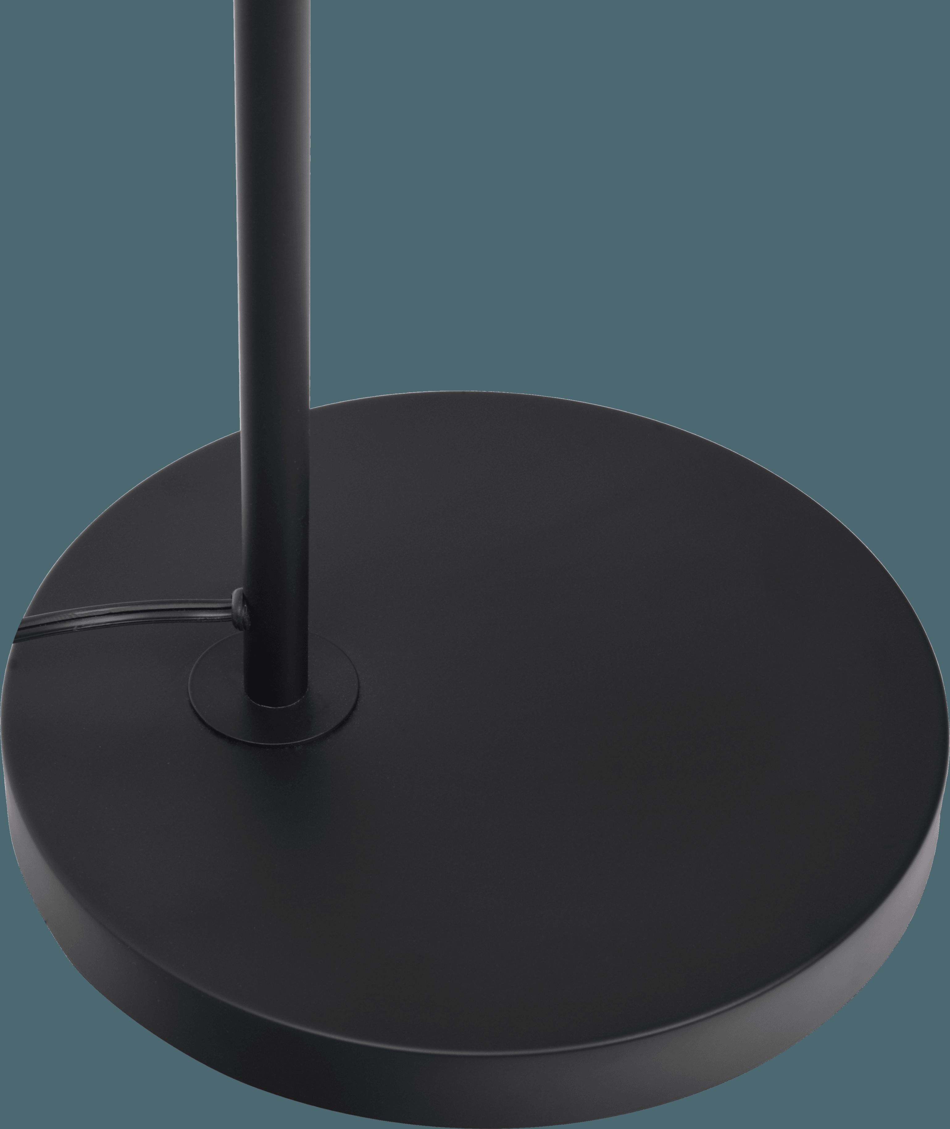 Ashcroft - Seoul Black Floor Lamp with Rotary Switch Wood Table Metal Base