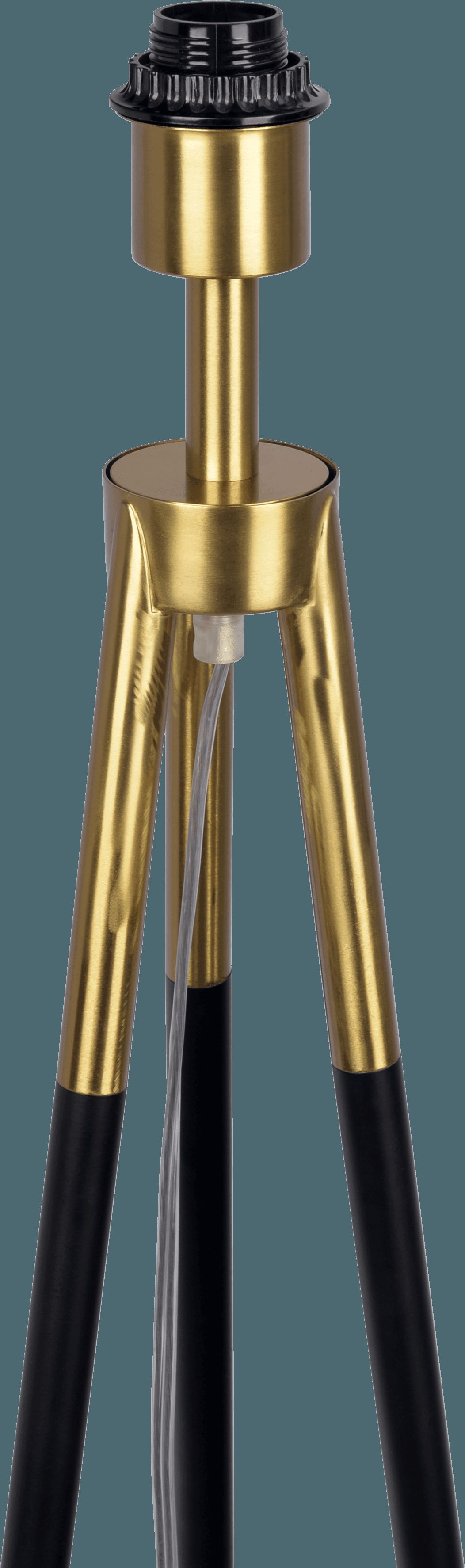 Ashcroft - Sway Brassed Gold Floor Lamp with On/Off Switch Triple Legs White Fabric Shade