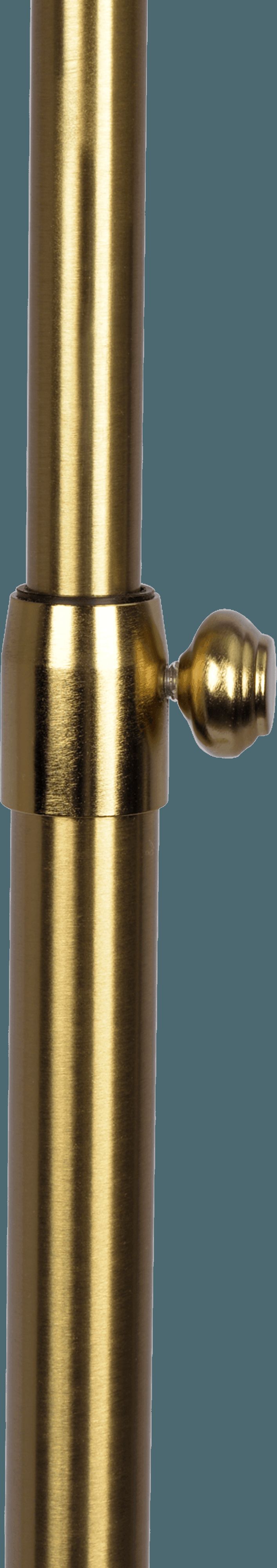 Ashcroft - Verve Brassed Gold Floor Lamp with On/Off Switch Adjustable Led Round Base