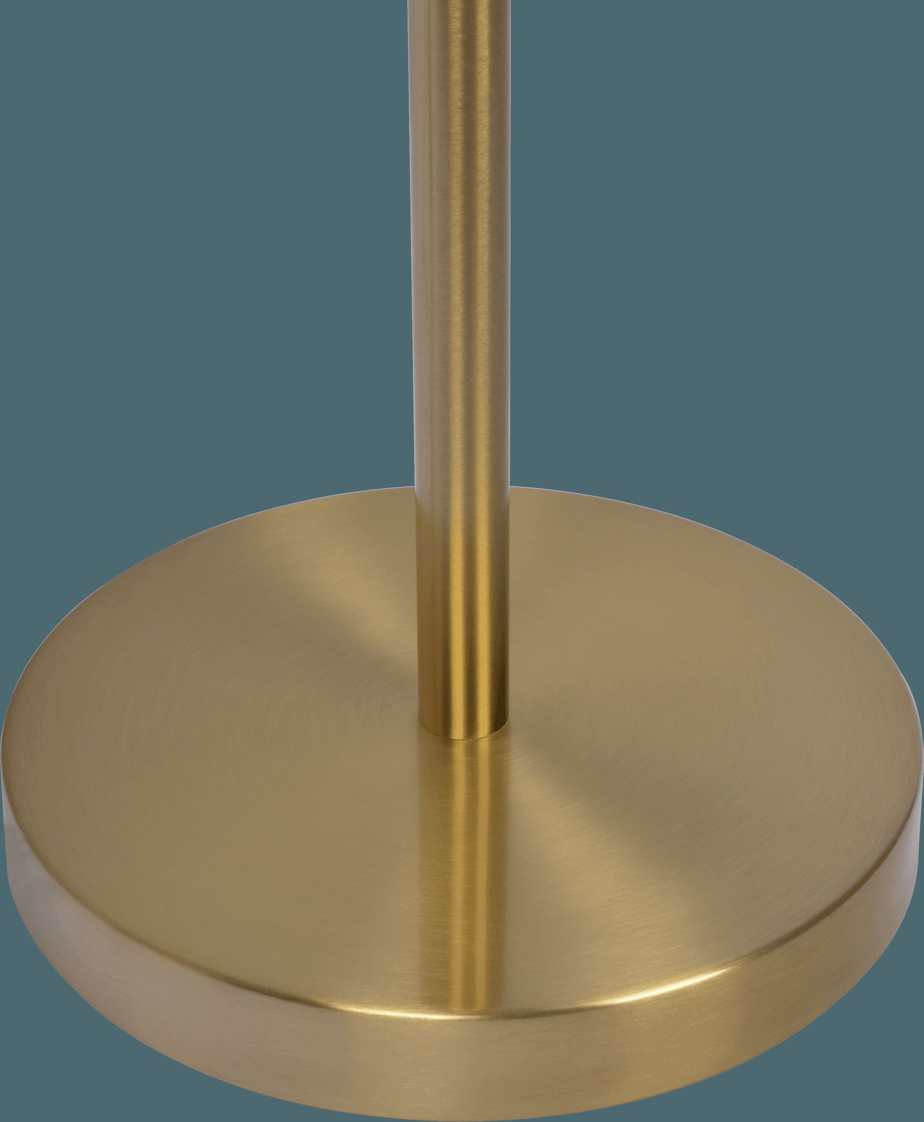 Ashcroft - Verve Brassed Gold Floor Lamp with On/Off Switch Adjustable Led Round Base