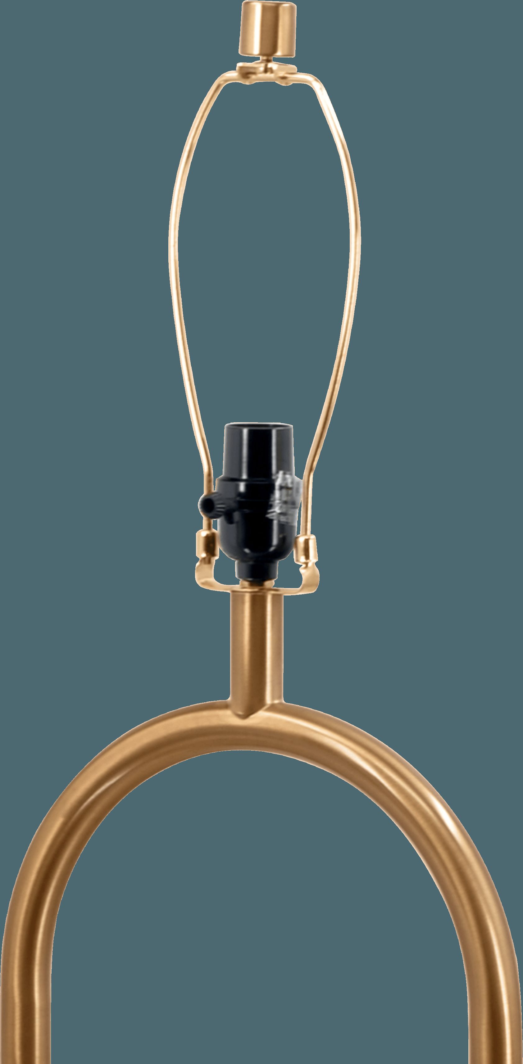 Ashcroft - Vivid Brass Ring Base Floor Lamp with Large White Drum Shade