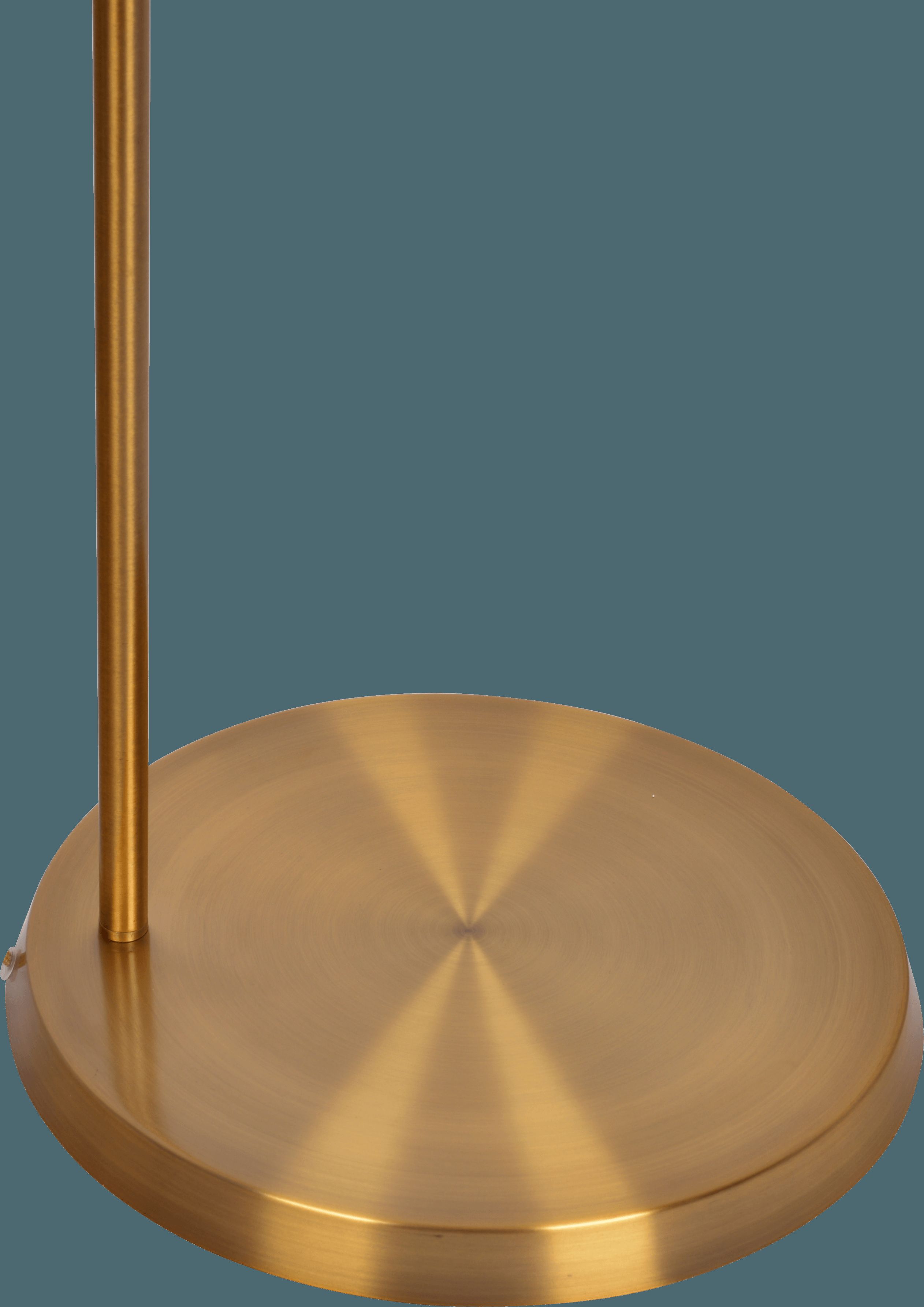 Ashcroft - Zenith Offset Brass Base Floor Lamp with Drum-shaped Linen Shade