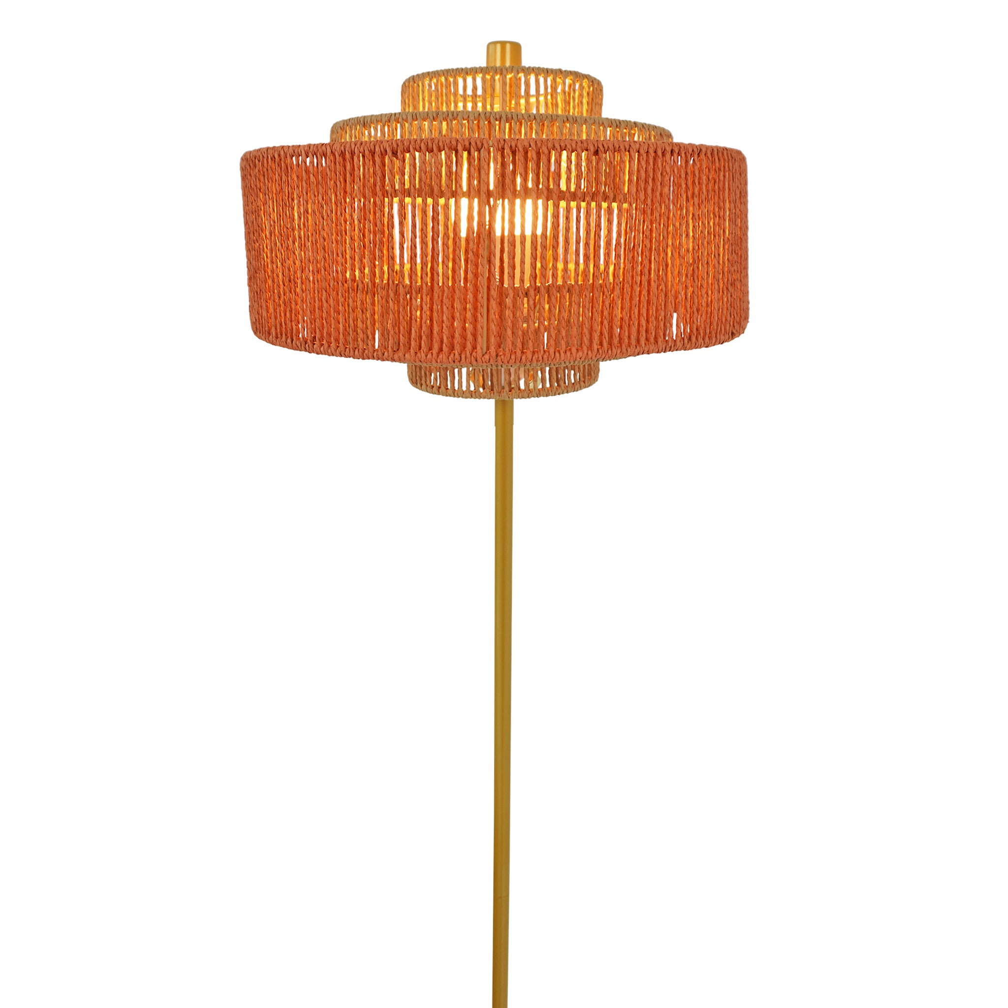 Ashcroft - Phosma Floor Lamp Gold and Natural - Terracotta