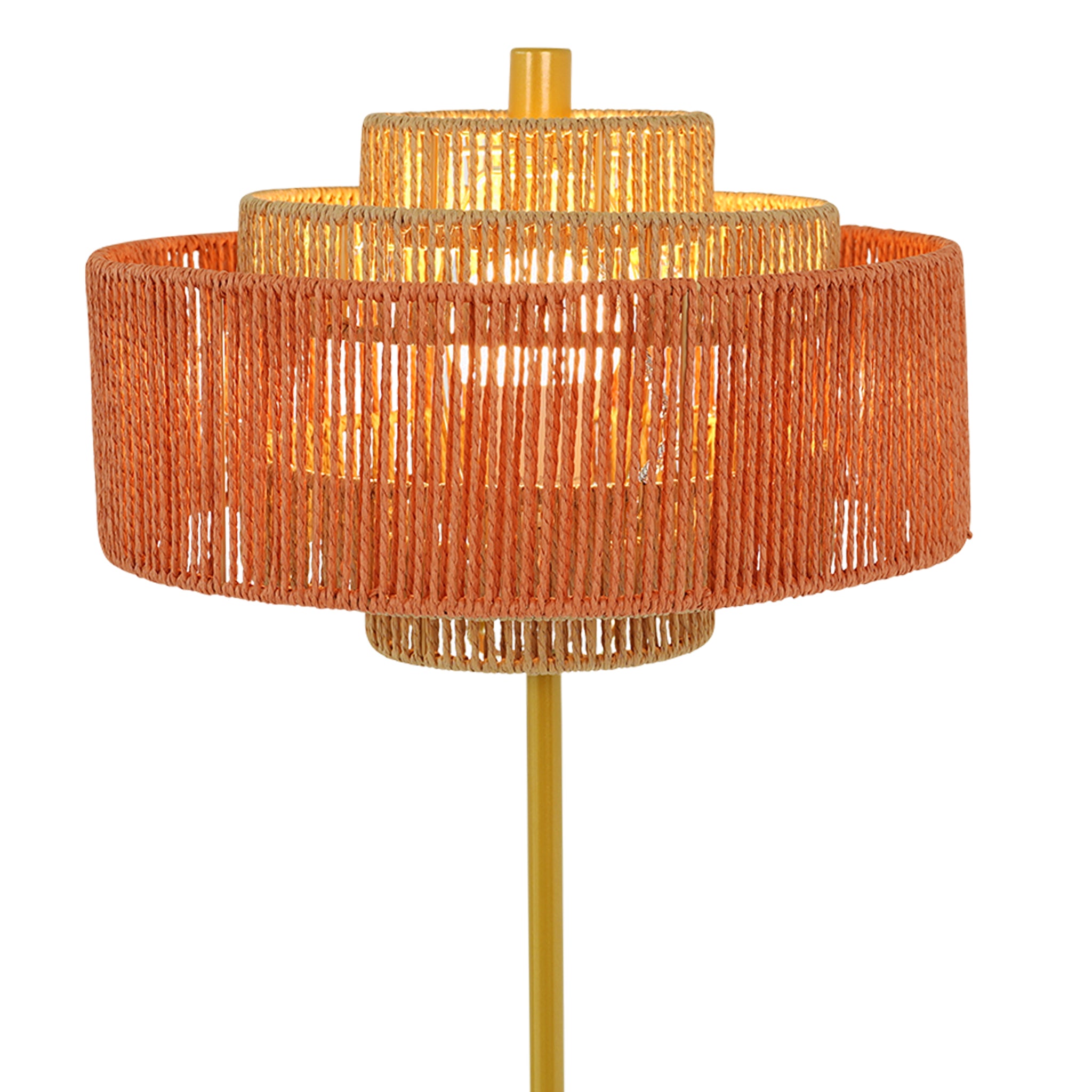 Ashcroft - Phosma Floor Lamp Gold and Natural - Terracotta