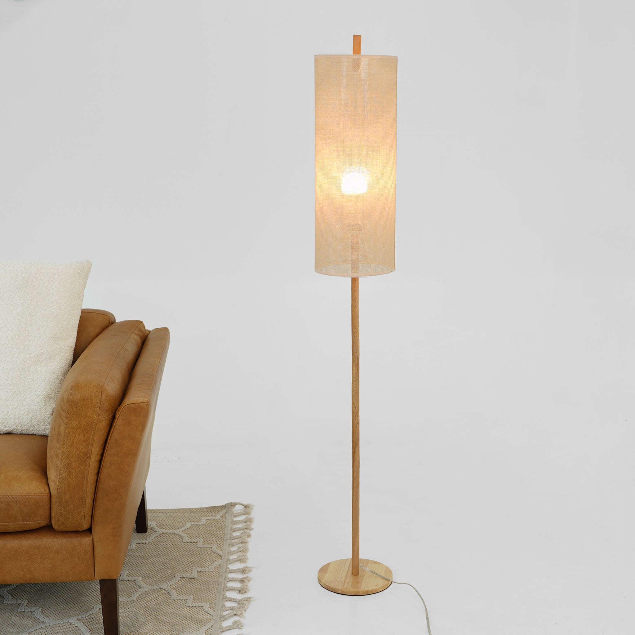 Ashcroft - Vialux Floor Lamp - Oak and Natural