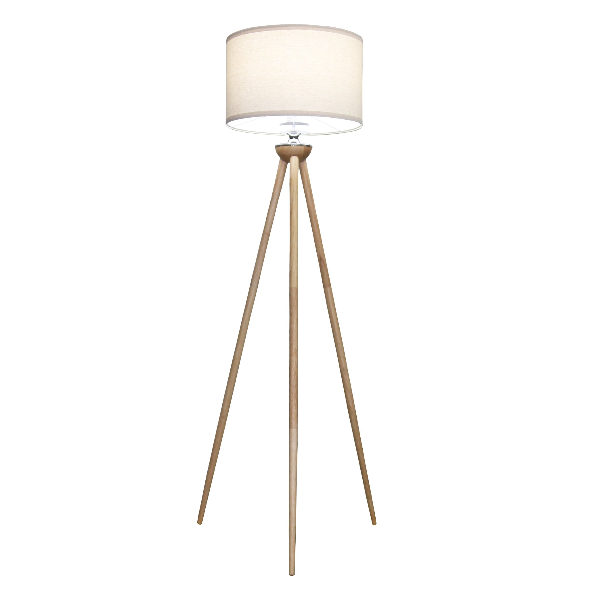 Ashcroft - Lirios Three Legged Wooden Strip Floor Lamp in Natural