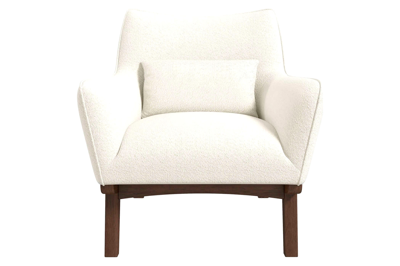 Ashcroft Brayden Mid-Century Modern Boucle Armchair - Beige