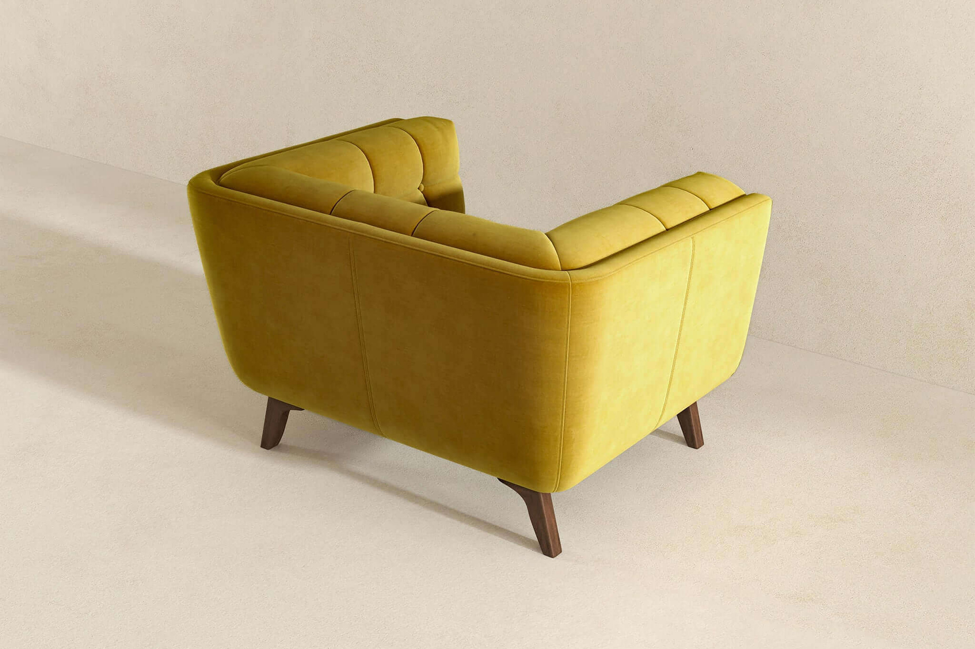 Ashcroft Addison Mid-Century Modern Velvet Lounge Chair - Gold