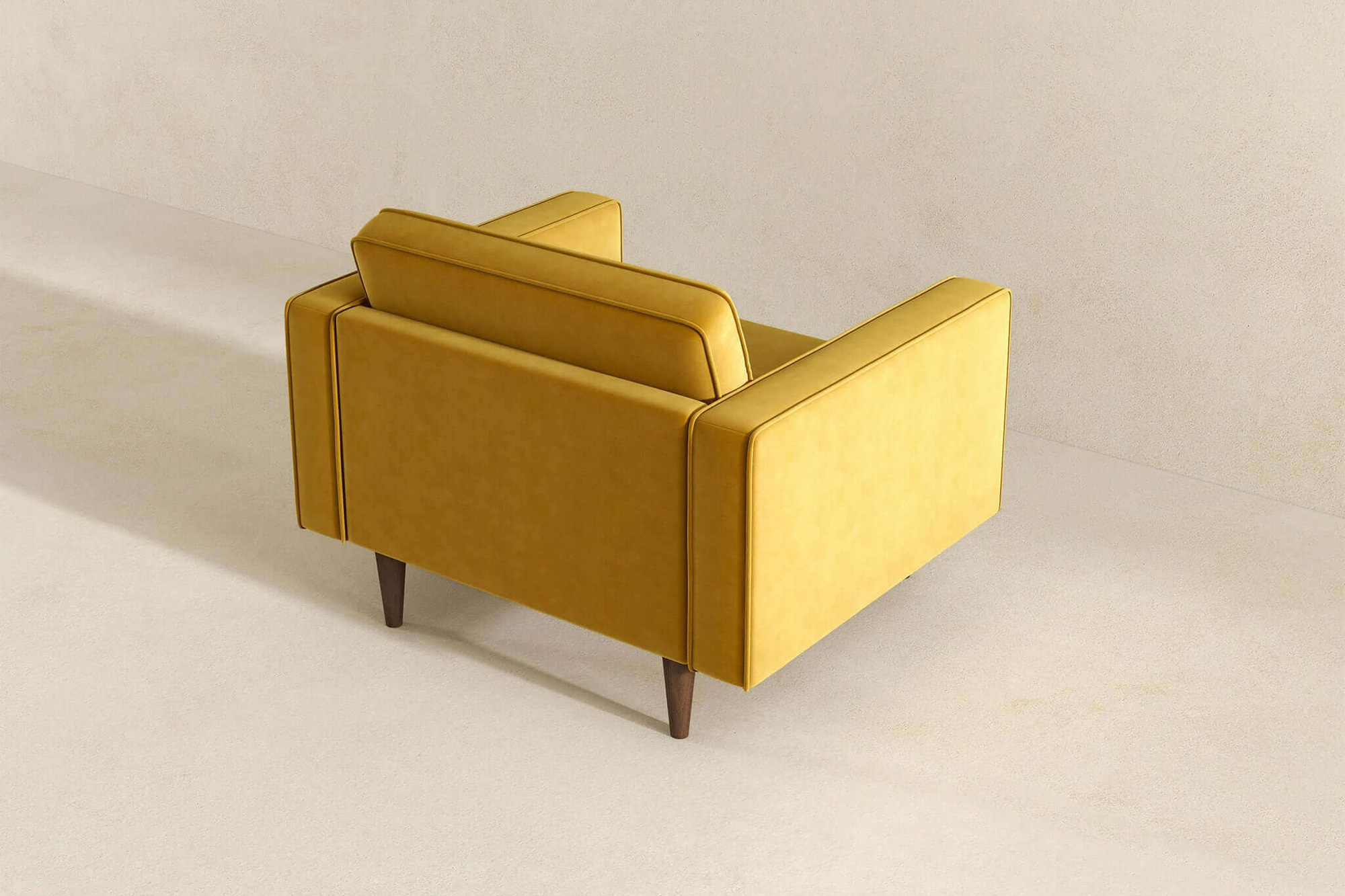 Ashcroft Casey Velvet Lounge Chair - Gold