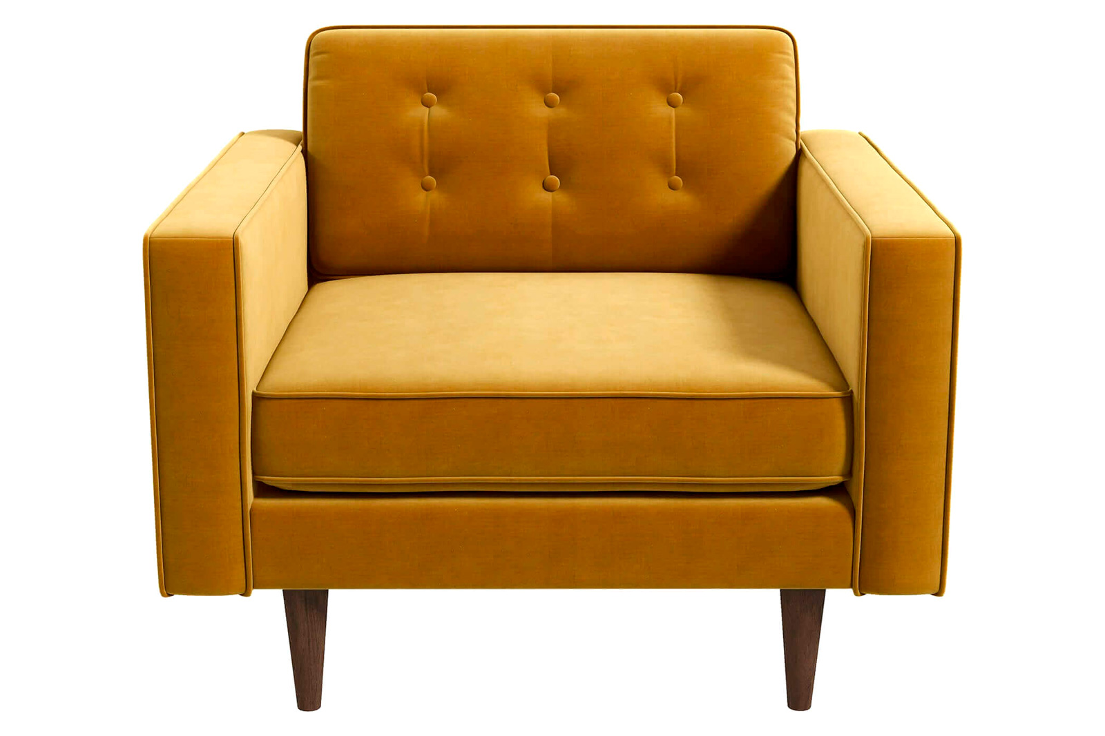 Ashcroft Casey Velvet Lounge Chair - Gold