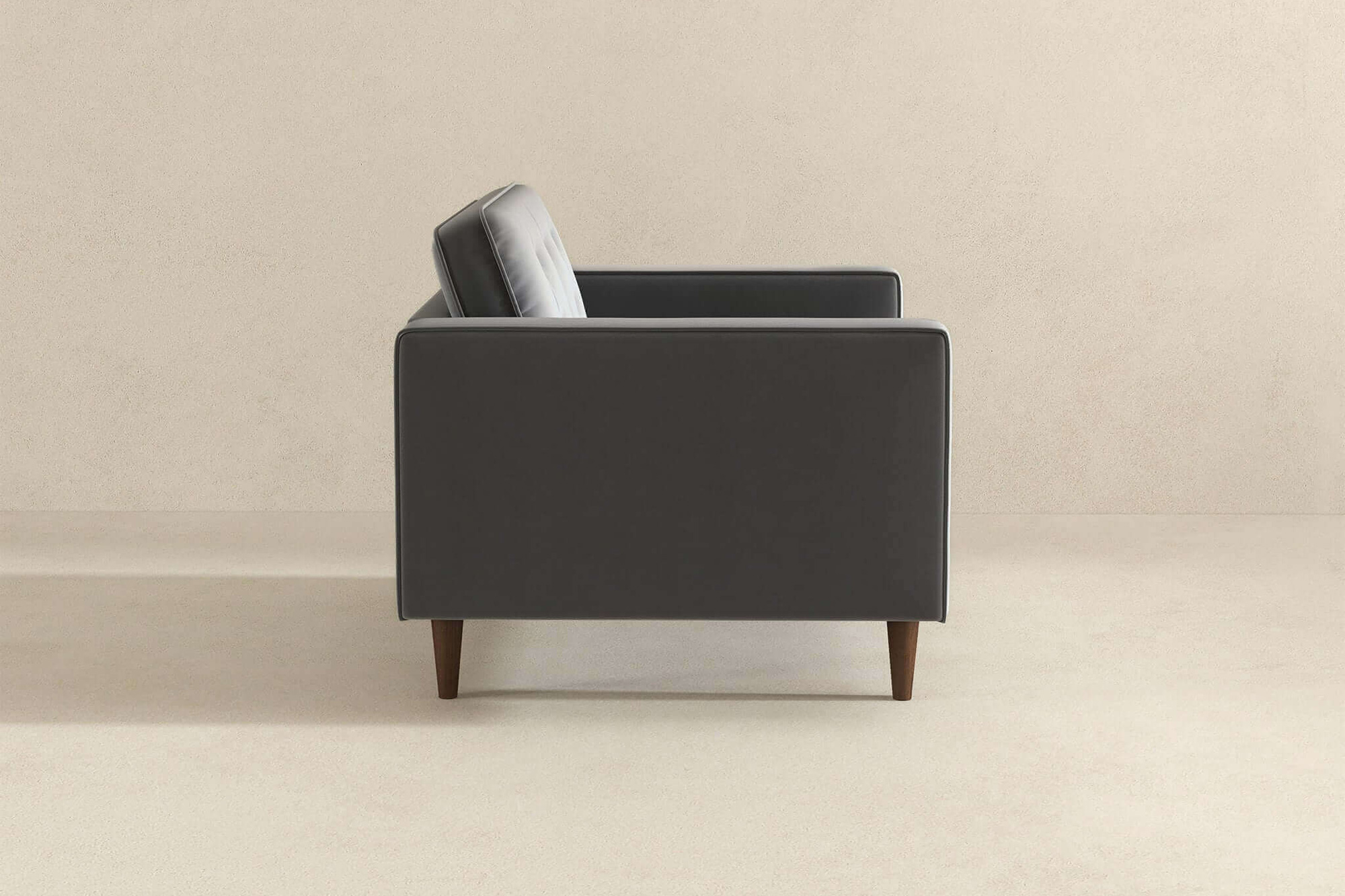 Ashcroft Casey Velvet Lounge Chair - Gray