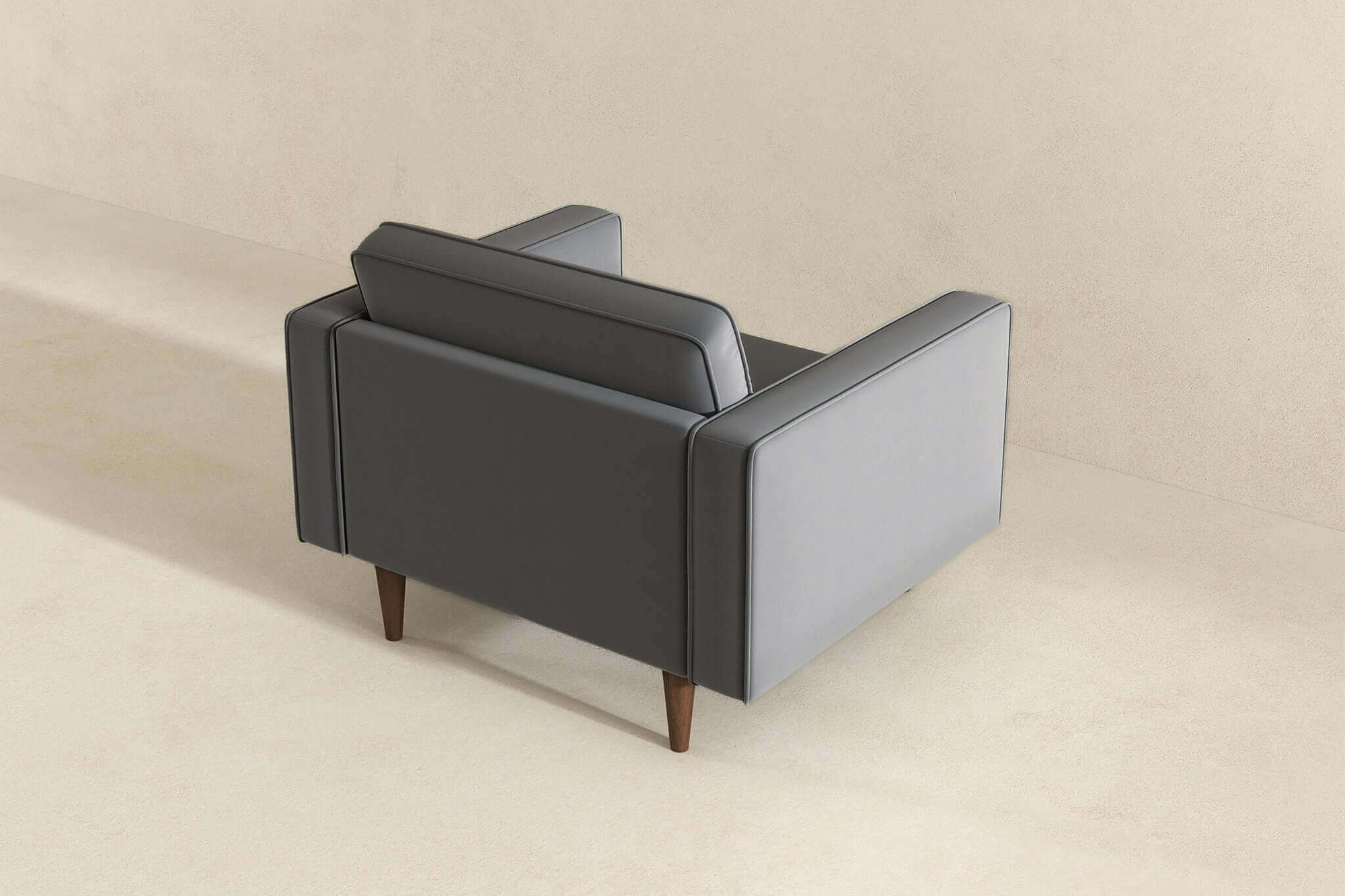Ashcroft Casey Velvet Lounge Chair - Gray