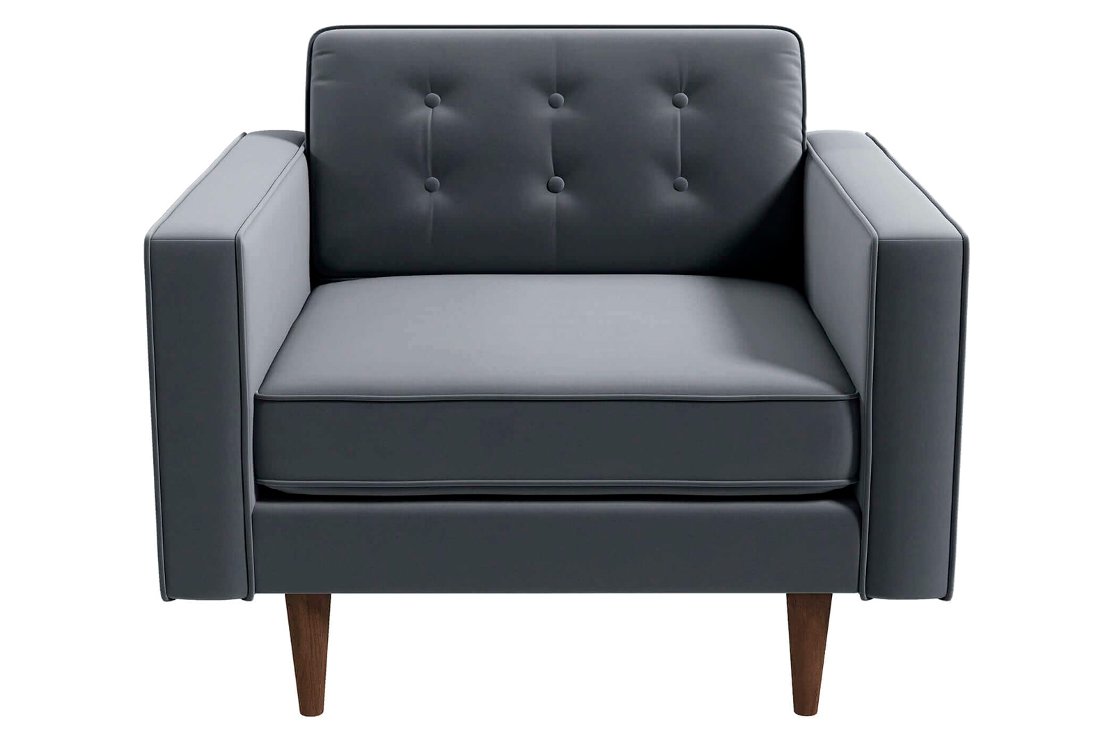 Ashcroft Casey Velvet Lounge Chair - Gray