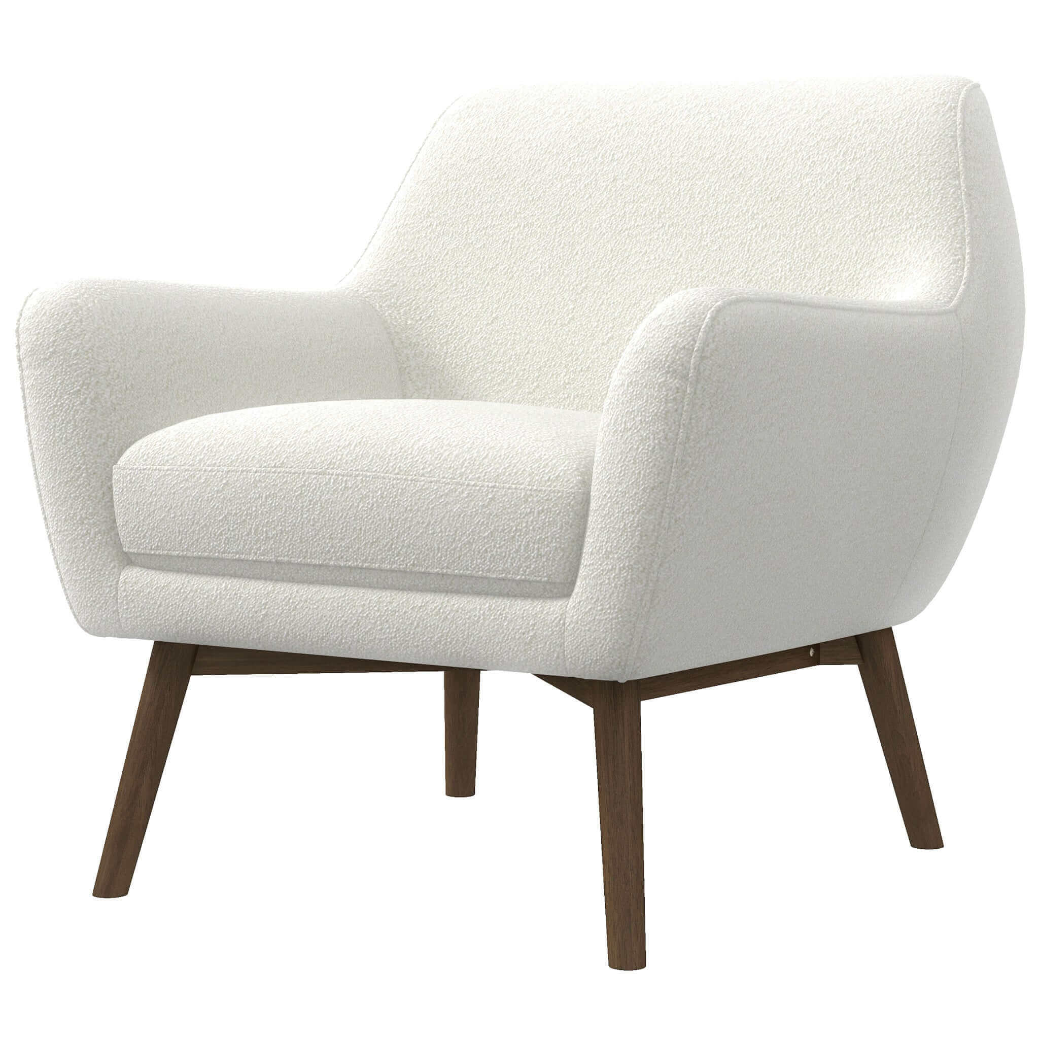 Ashcroft Panom Lounge Chair - White Boucle