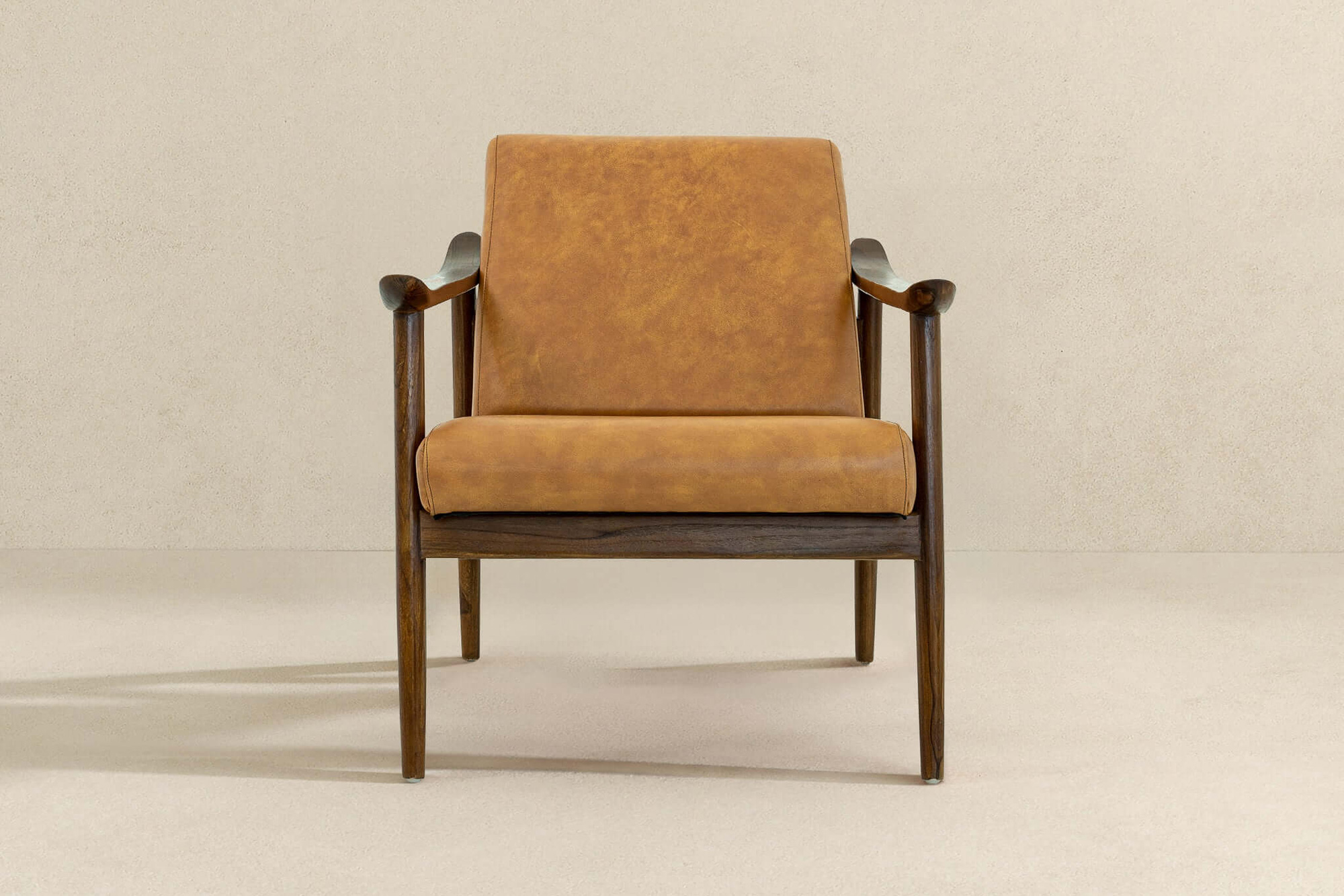 Ashcroft Brandon Leather Lounge Chair - Antique Tan