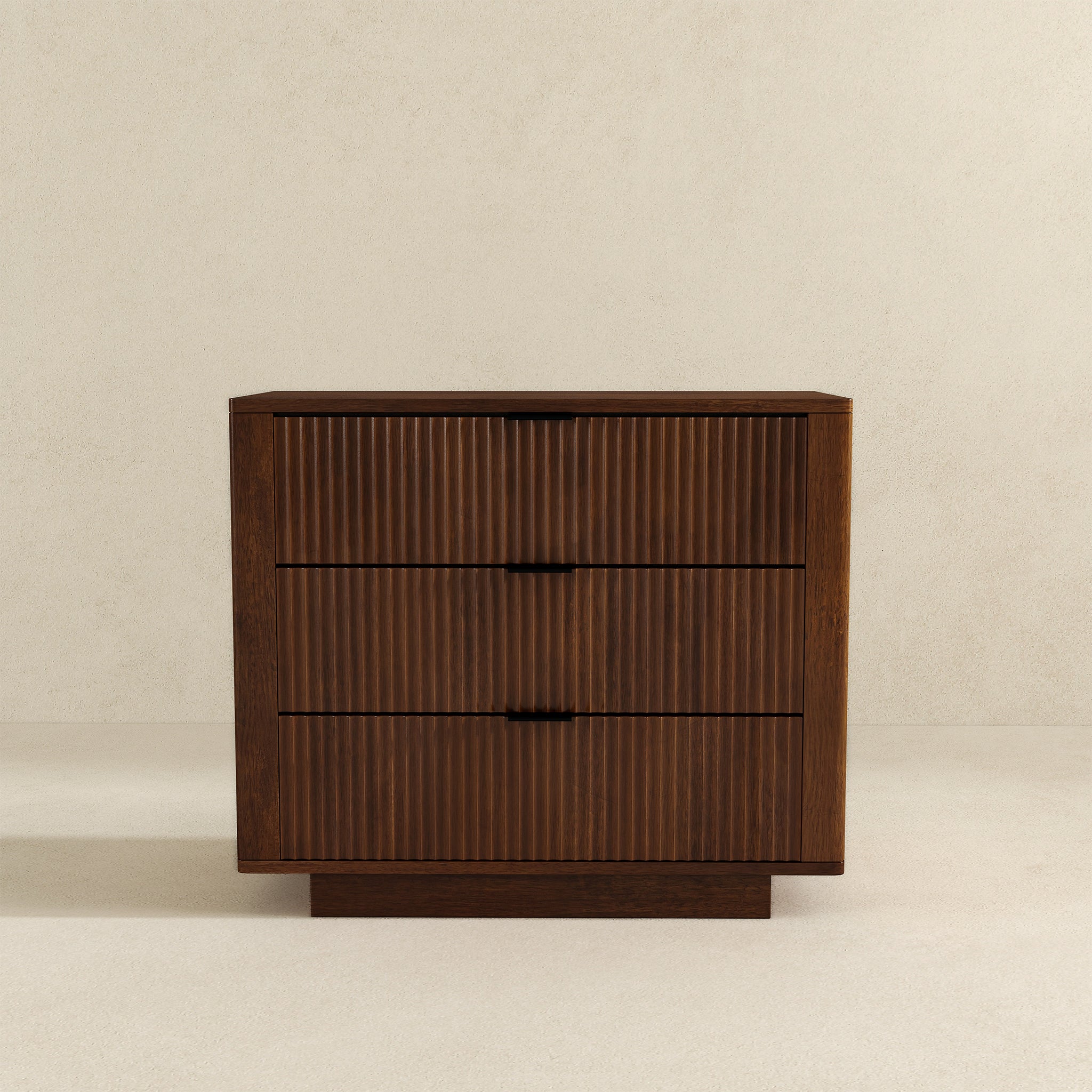 Ashcroft - Lola Walnut Nightstand 3-Drawer