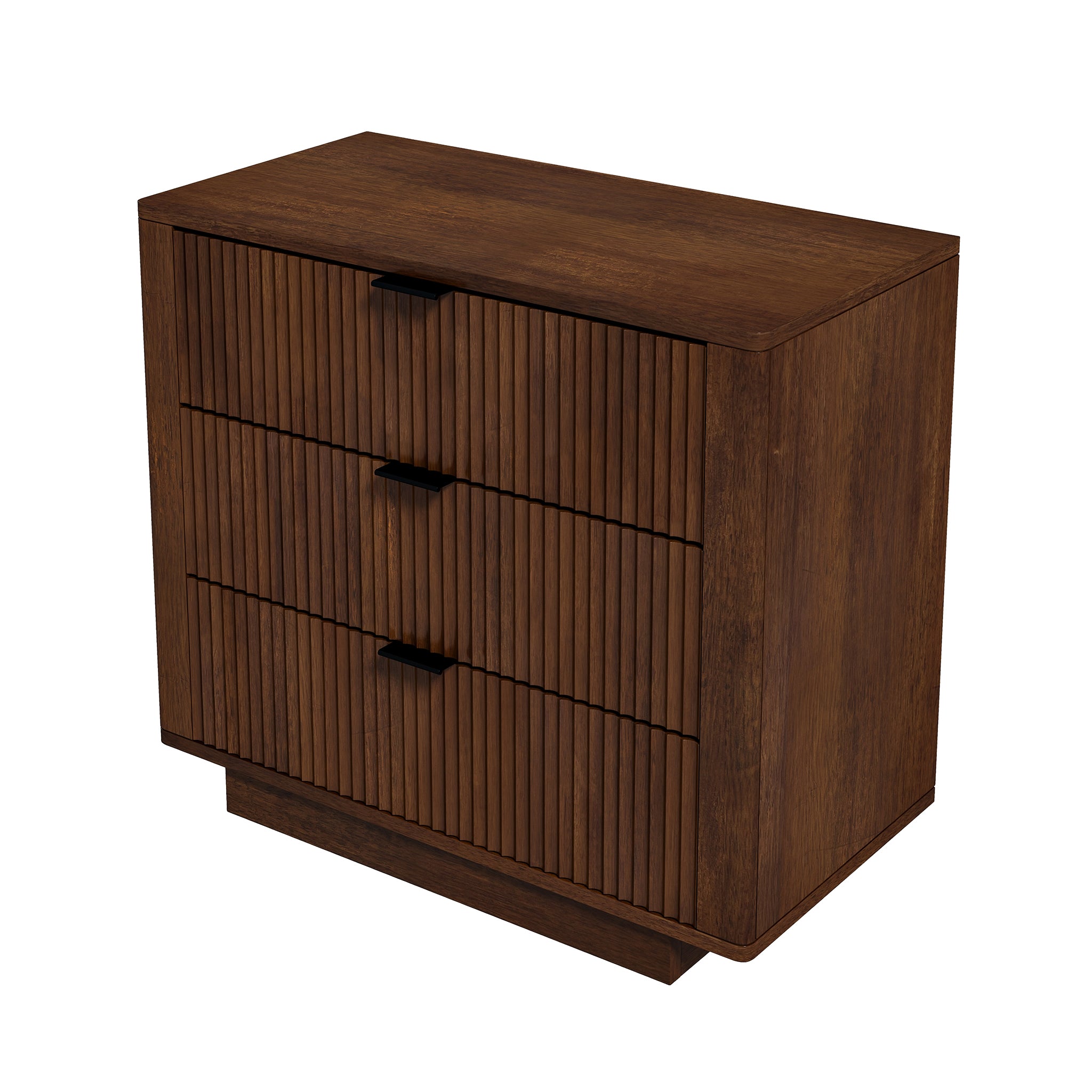 Ashcroft - Lola Walnut Nightstand 3-Drawer