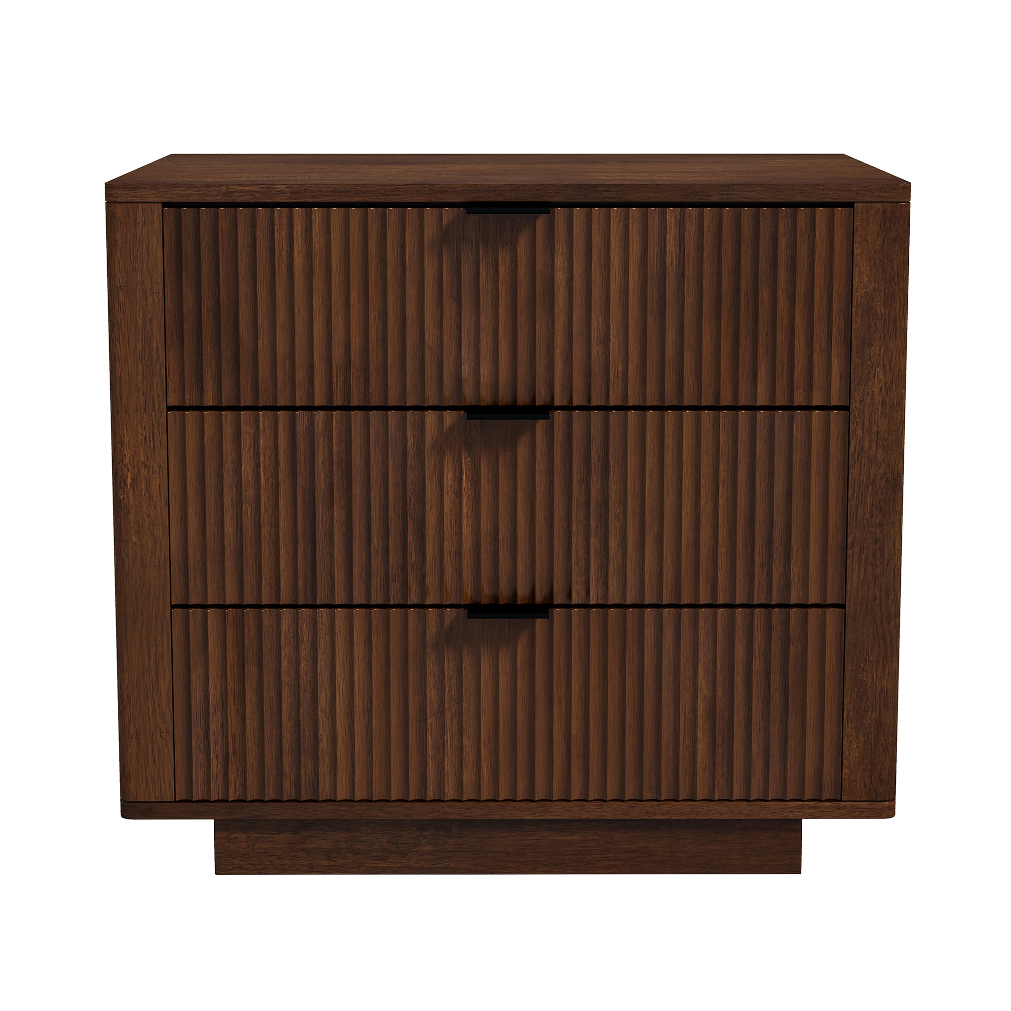 Ashcroft - Lola Walnut Nightstand 3-Drawer