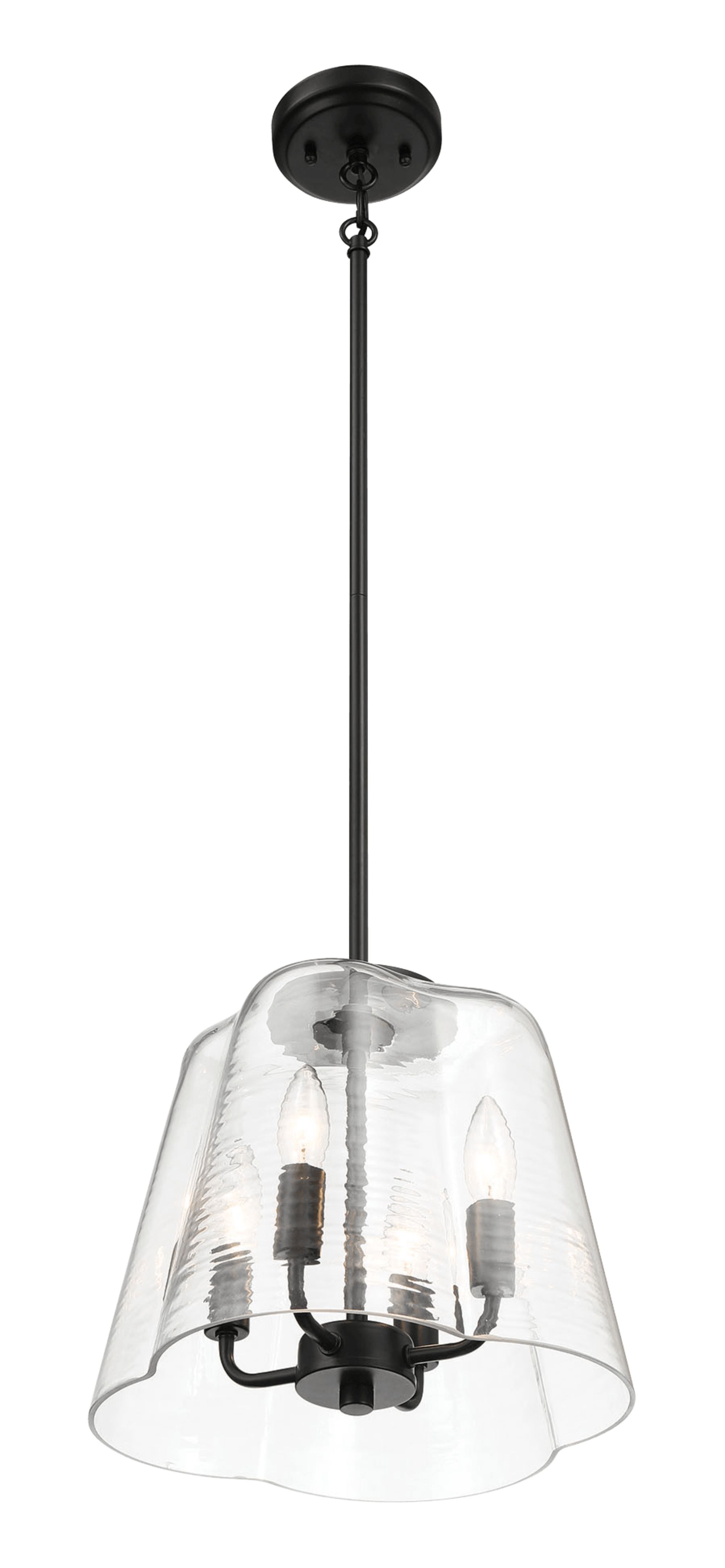Ashcroft - Soiree Four Candle Lights Pendant With Clear Glass