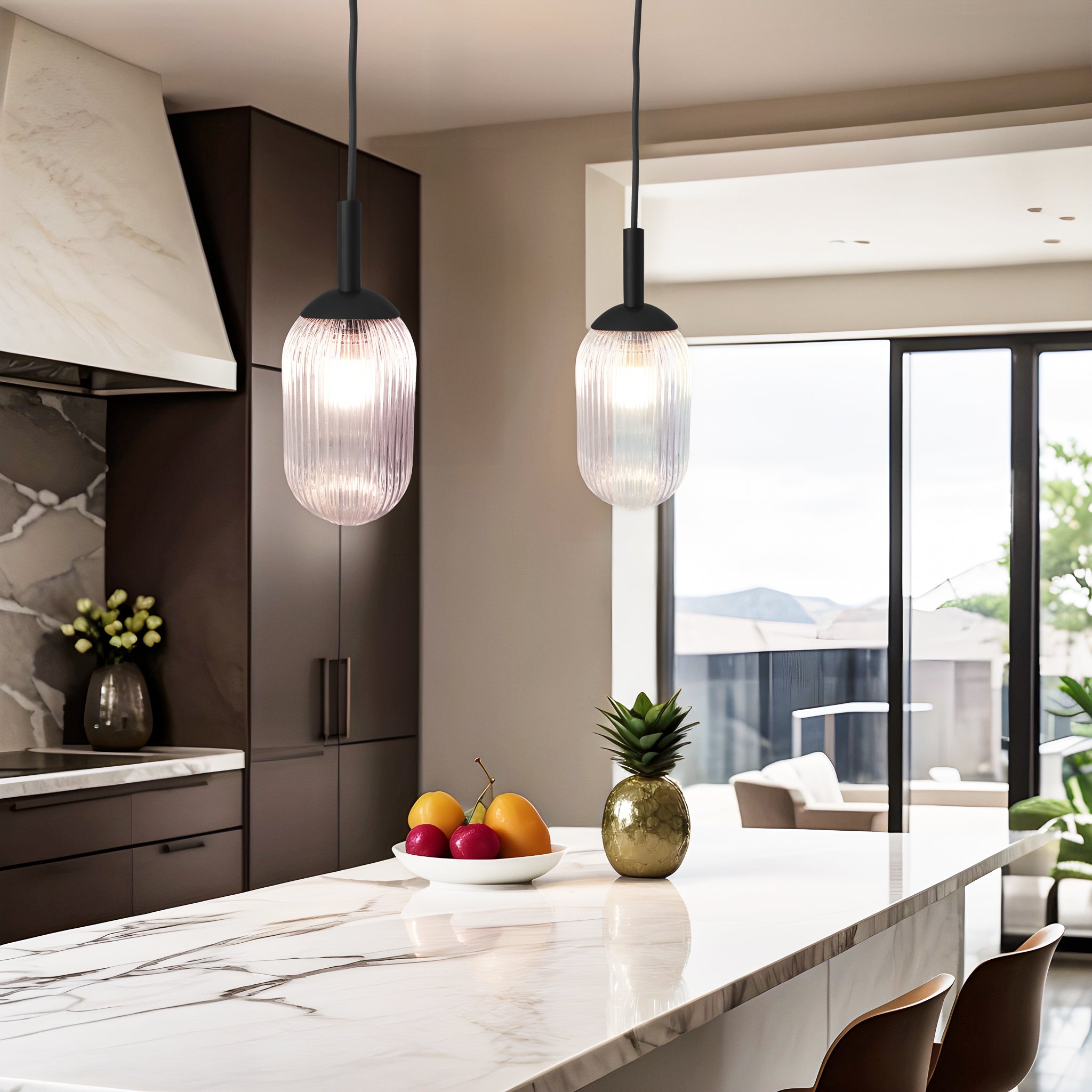 Ashcroft - Giza Pendant Lamp in Black and Clear