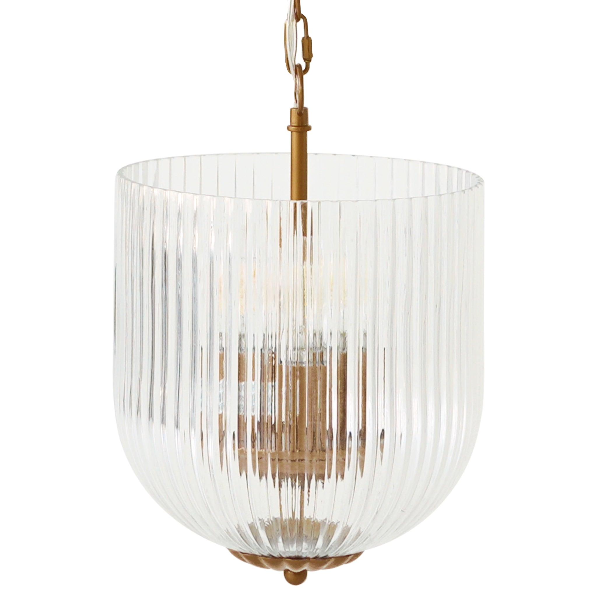 Ashcroft - Garnet Pendant Lamp in Coarse Gold + Clear Glass