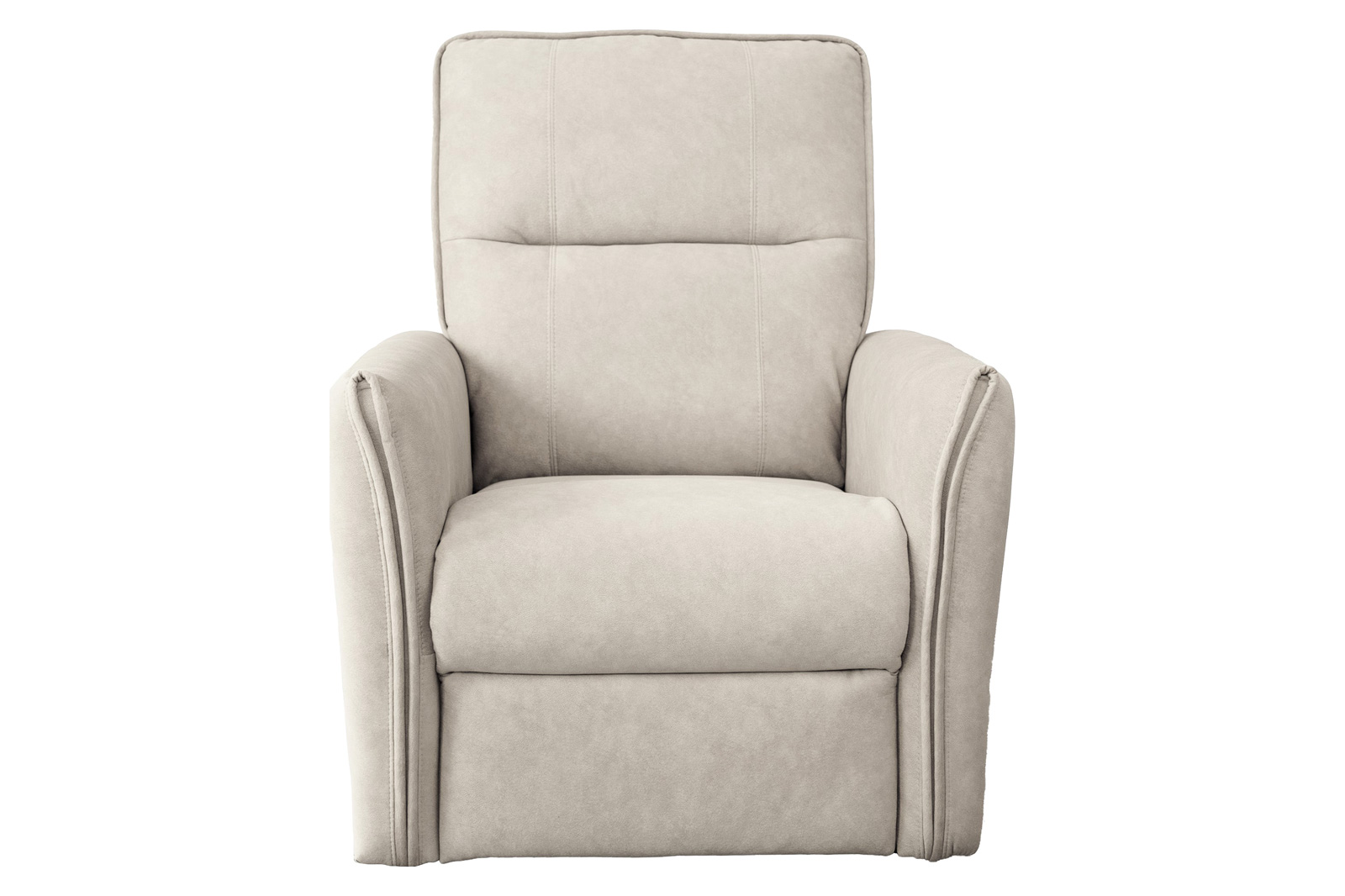Ashcroft Asheville Suede Recliner Chair - Cream