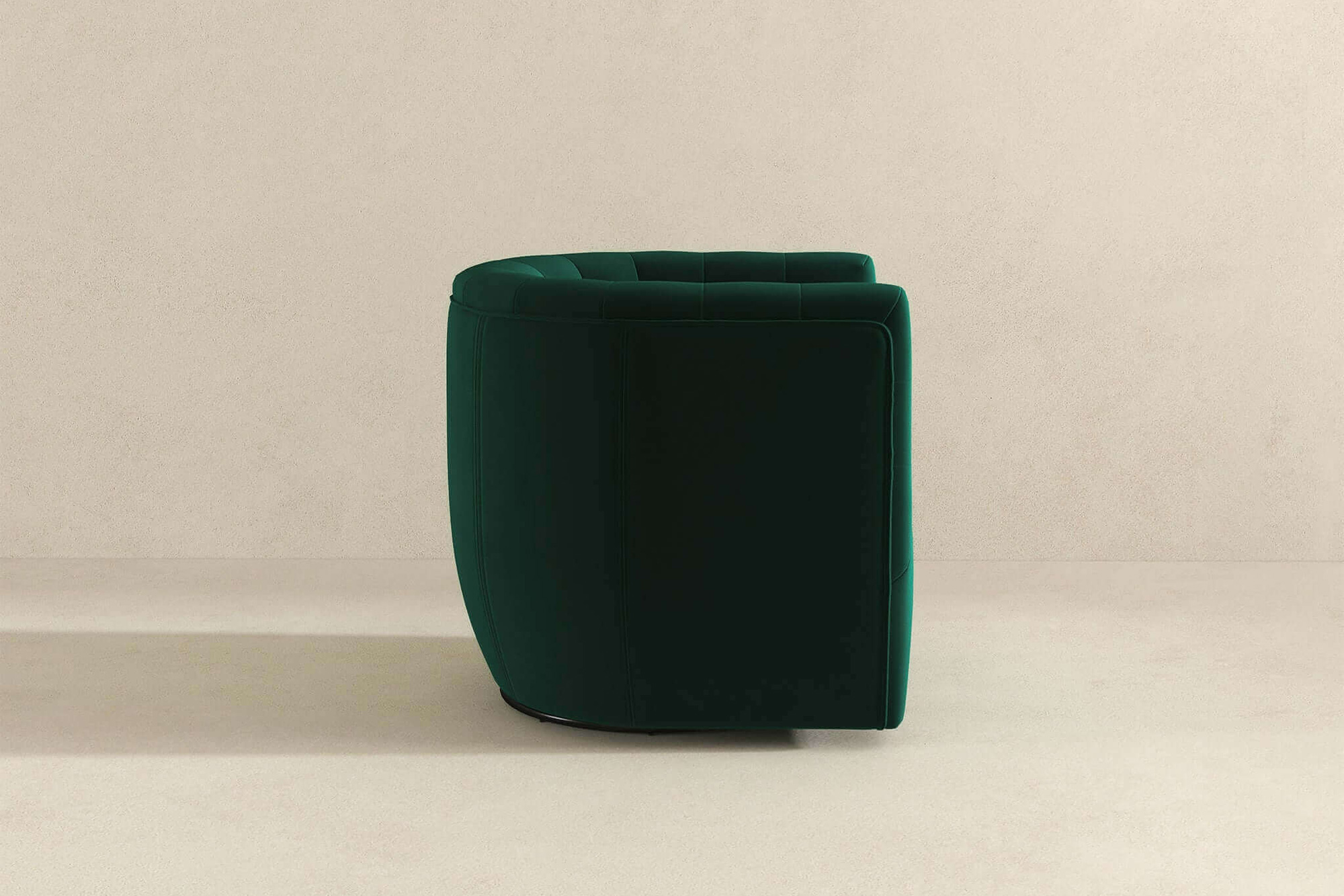Ashcroft Delaney Velvet Swivel Chair - Green
