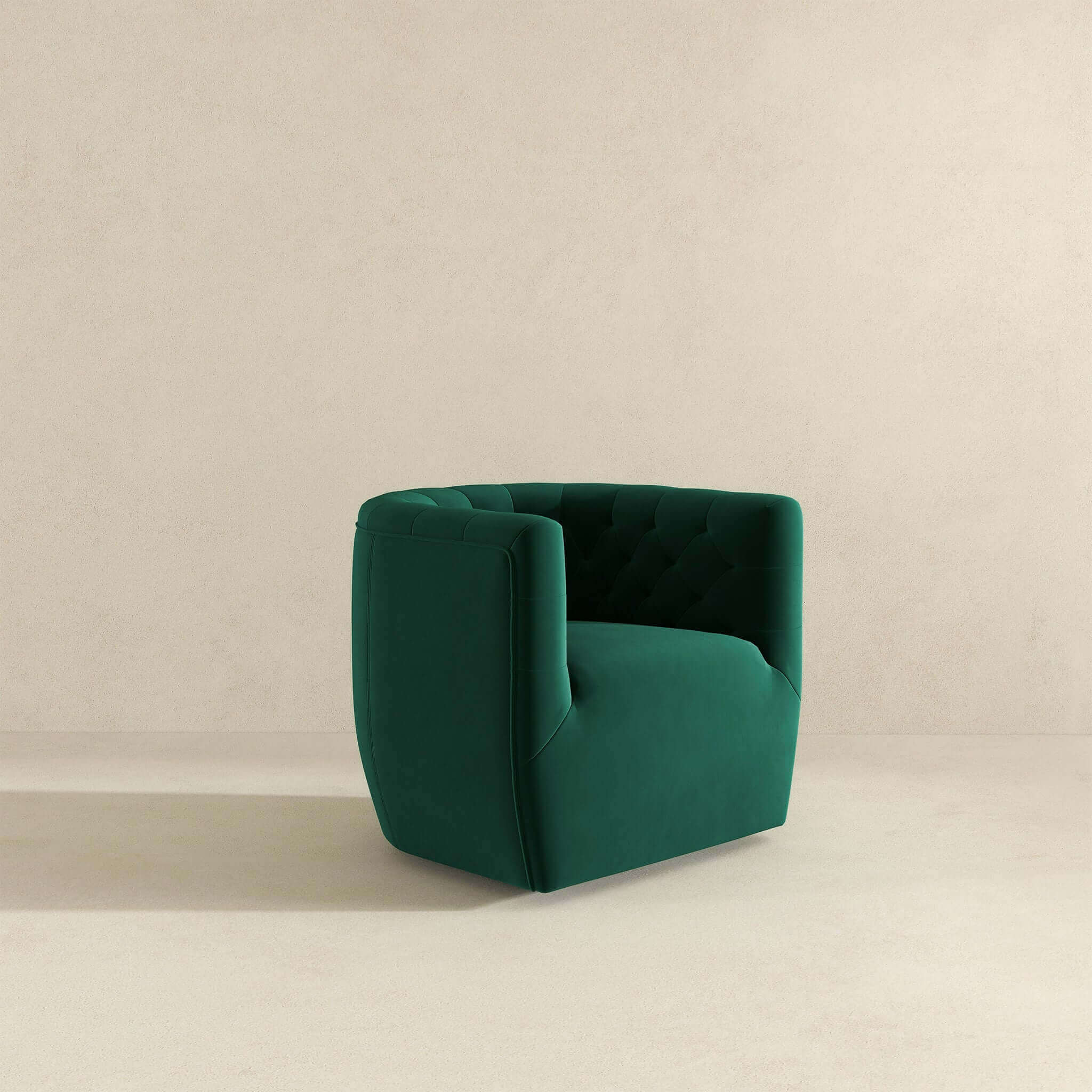 Ashcroft Delaney Swivel Chair - Cream