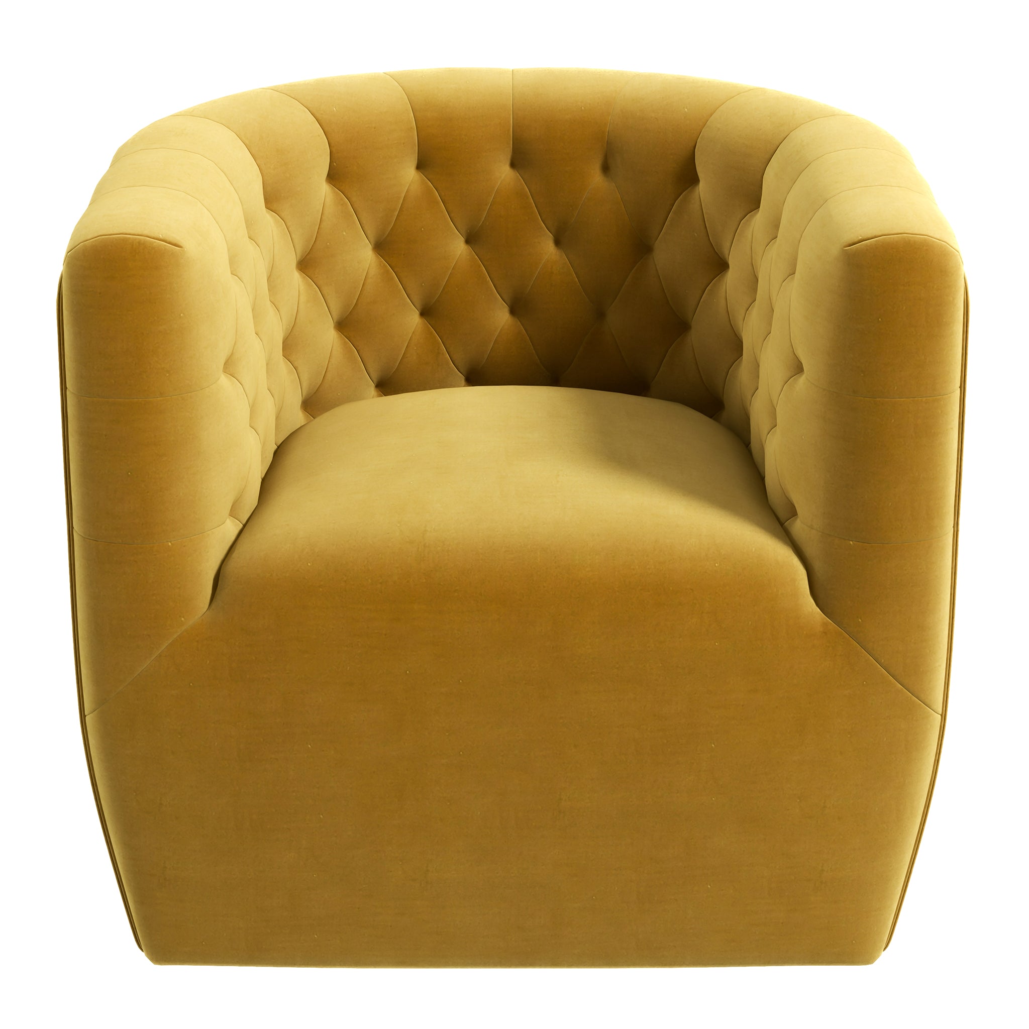 Ashcroft Delaney Swivel Chair - Gold Velvet