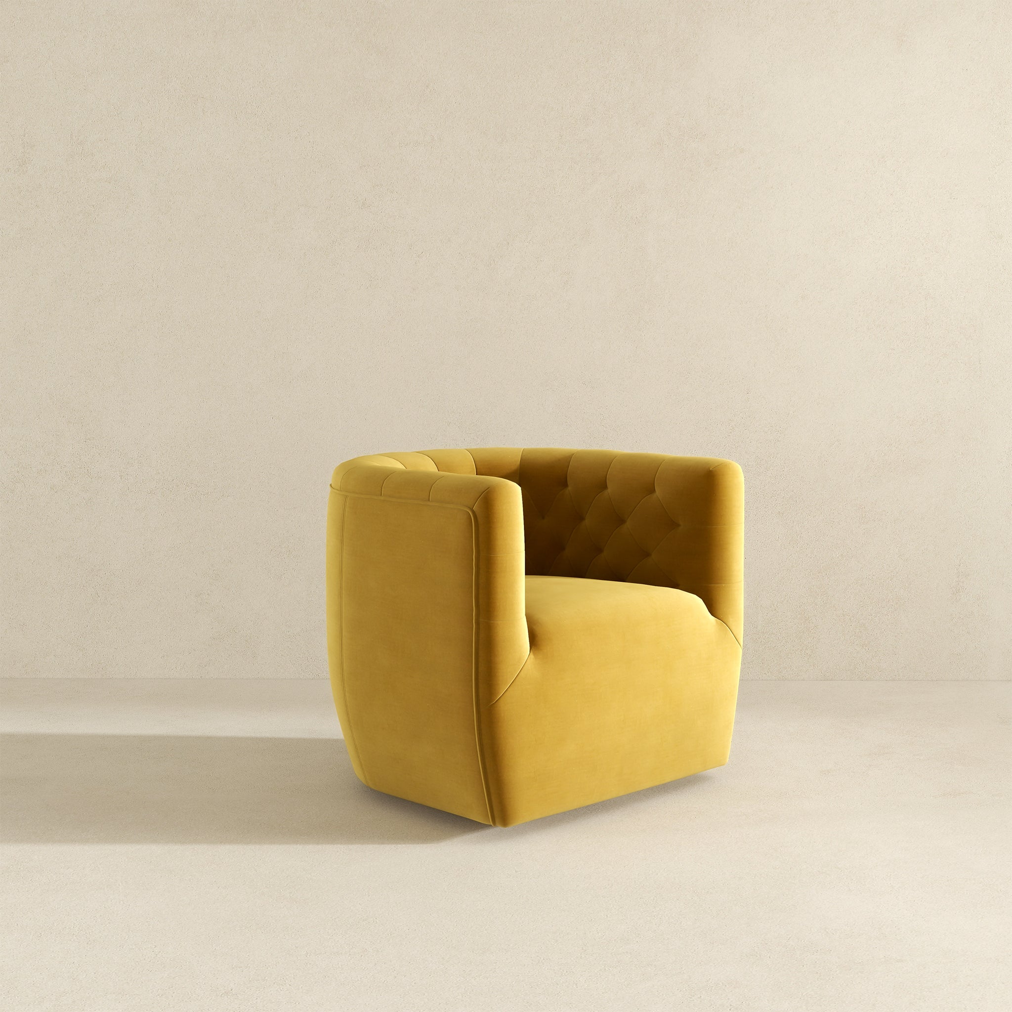Ashcroft Delaney Swivel Chair - Gold Velvet