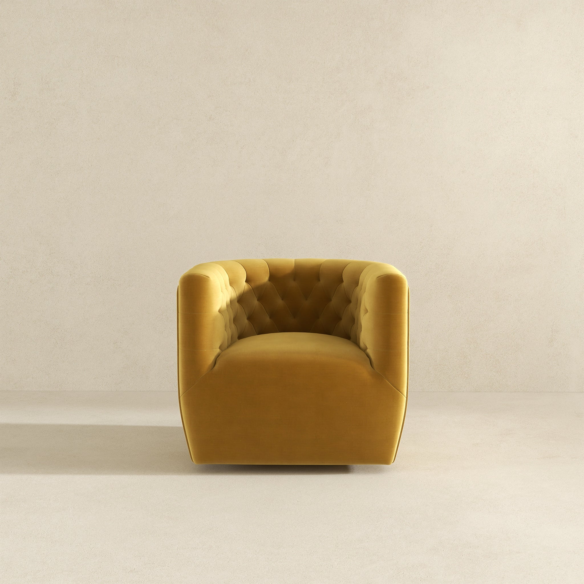 Ashcroft Delaney Swivel Chair - Gold Velvet