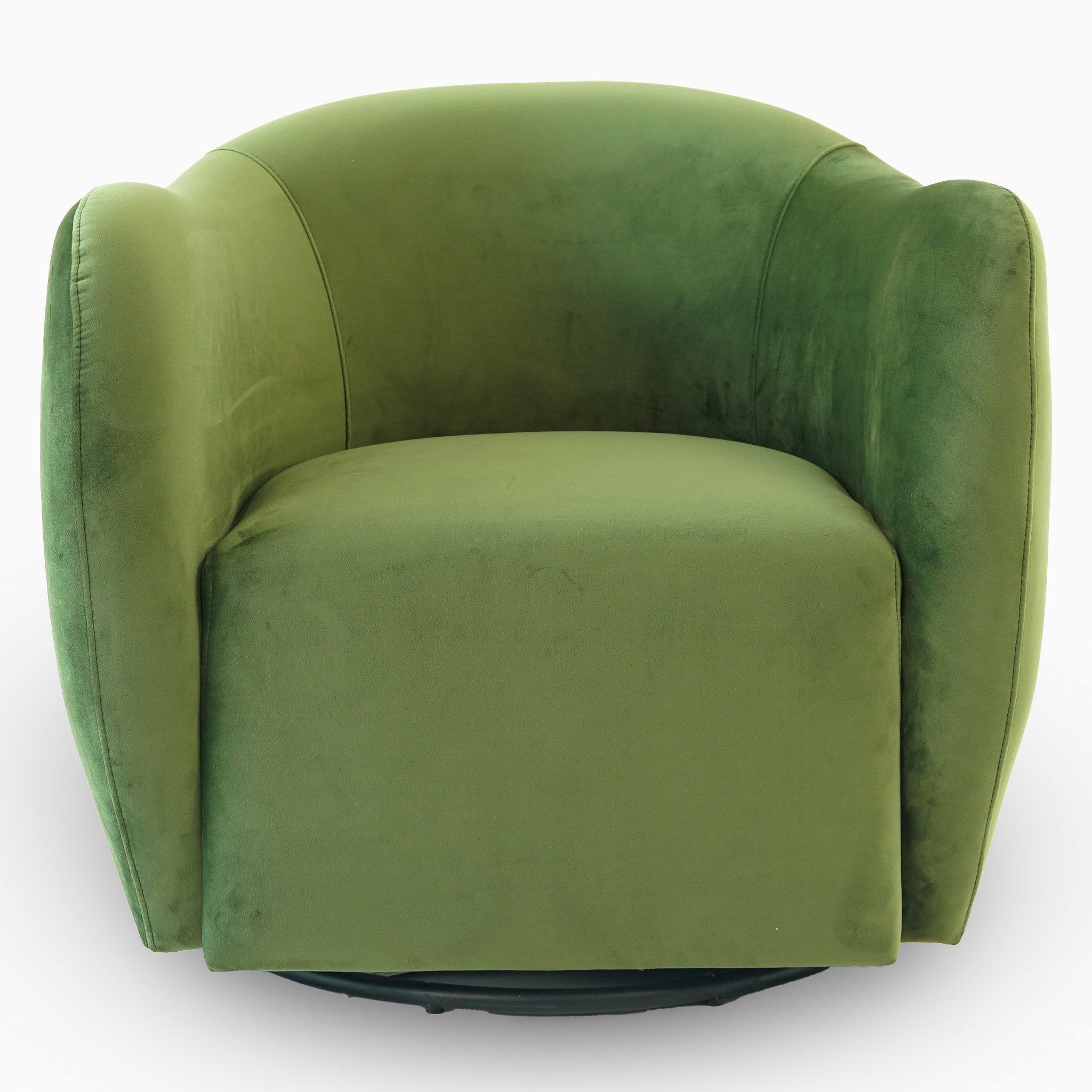 Ashcroft - Renee Swivel Chair - Green Velvet
