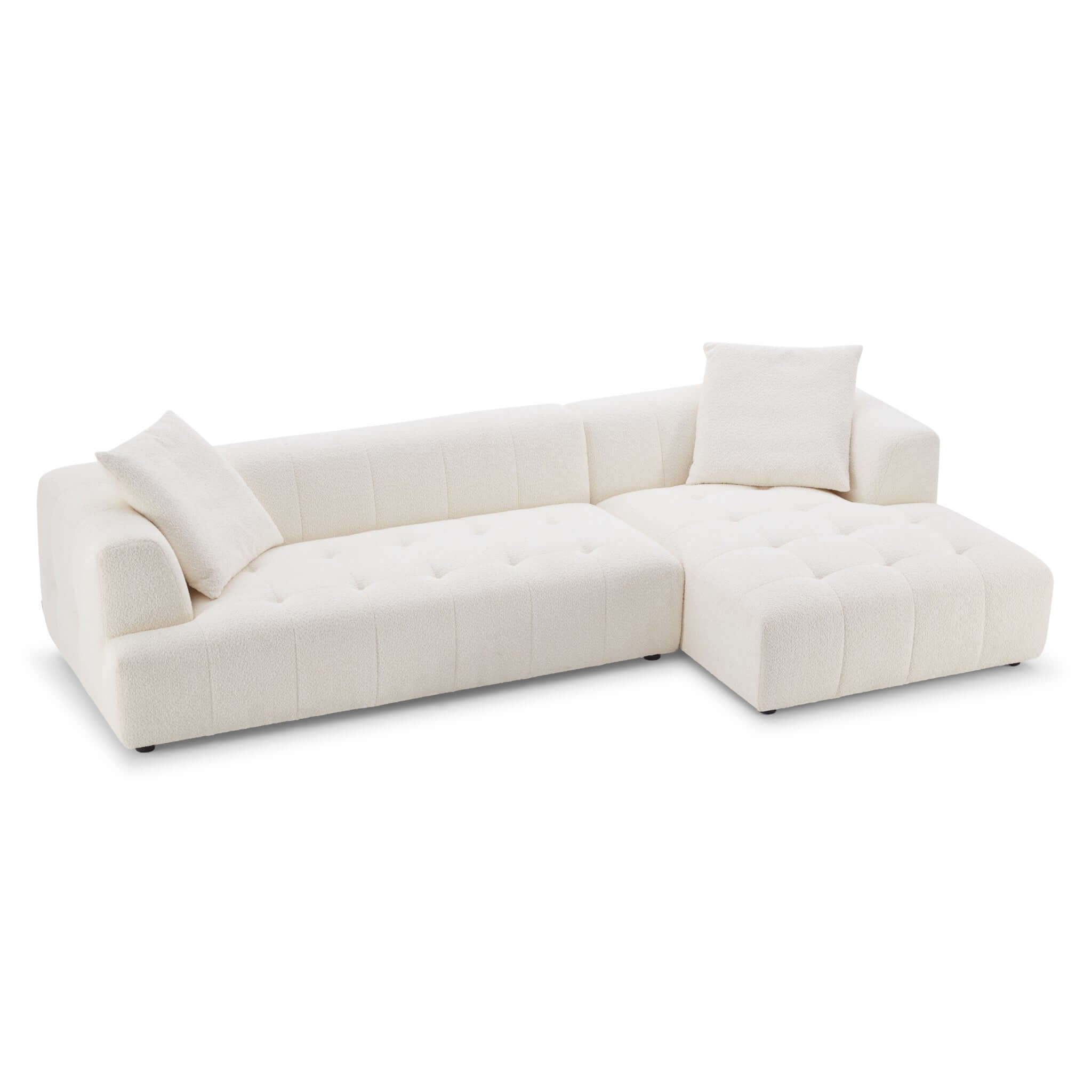 Ashcroft - Kaynes Right Boucle Sectional Sofa