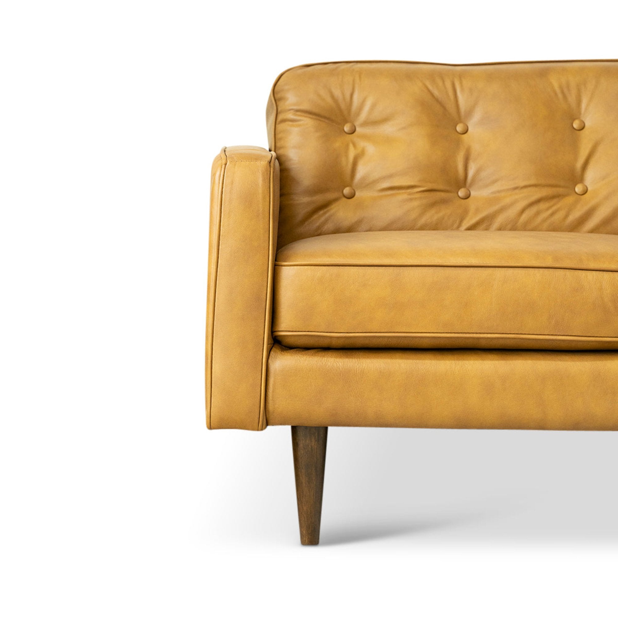 Ashcroft - Braxton Tan Leather Sofa