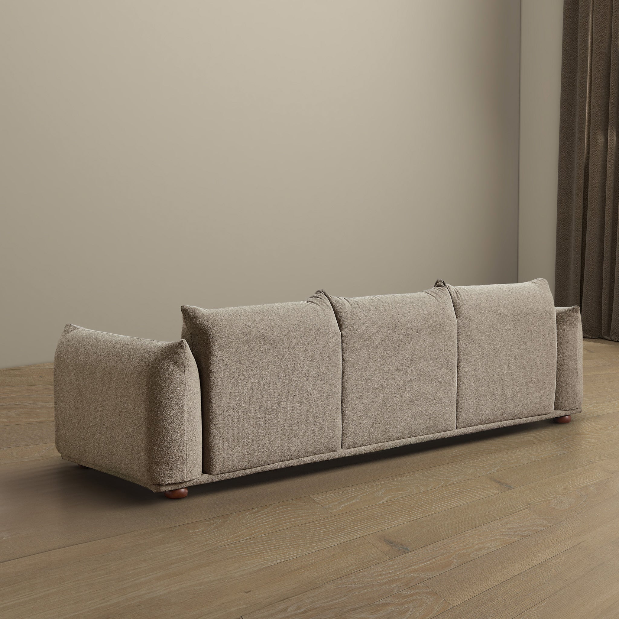 Ashcroft Kely 100" Boucle Upholstered Sofa – Mocha