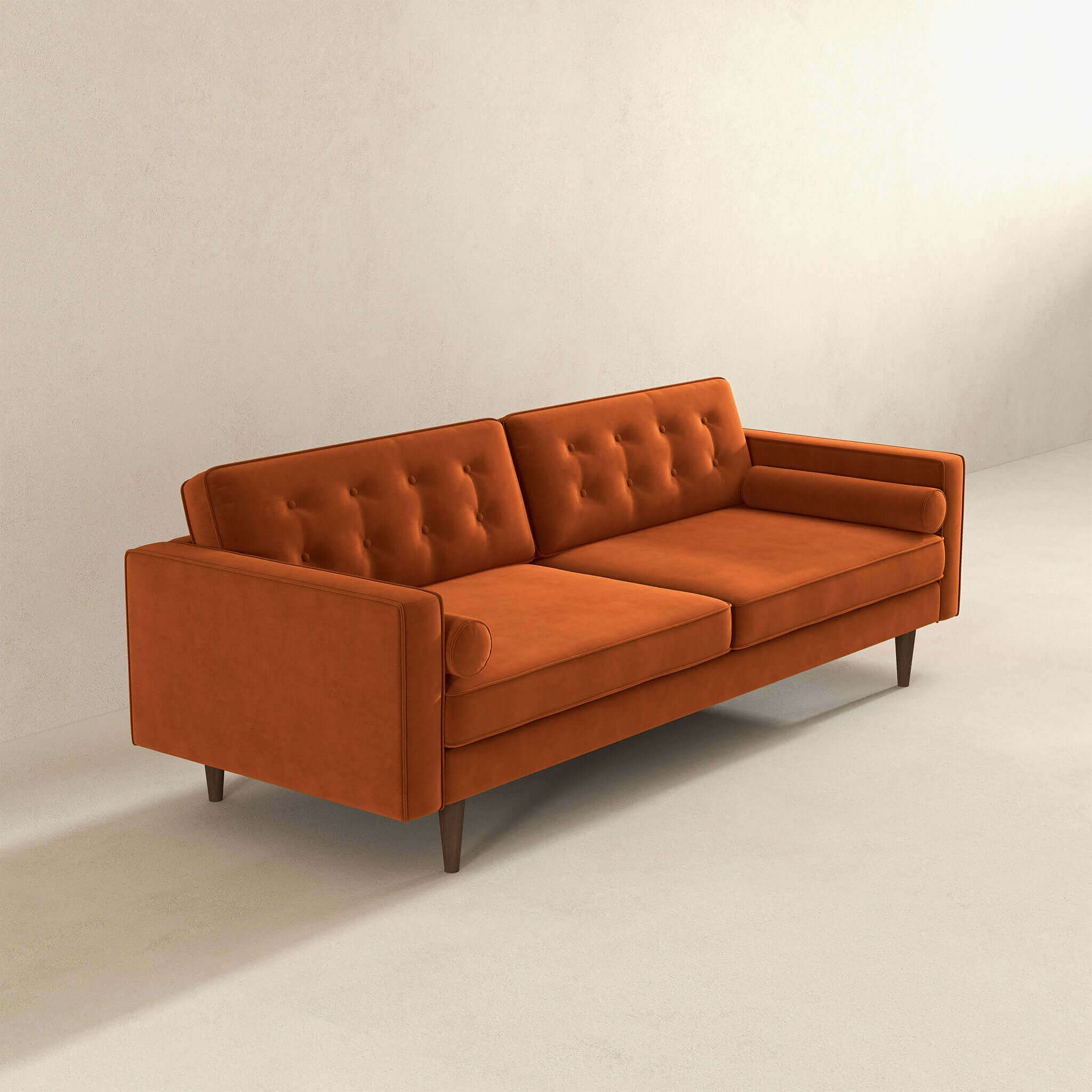 Casey Mid Century Modern Velvet Sofa