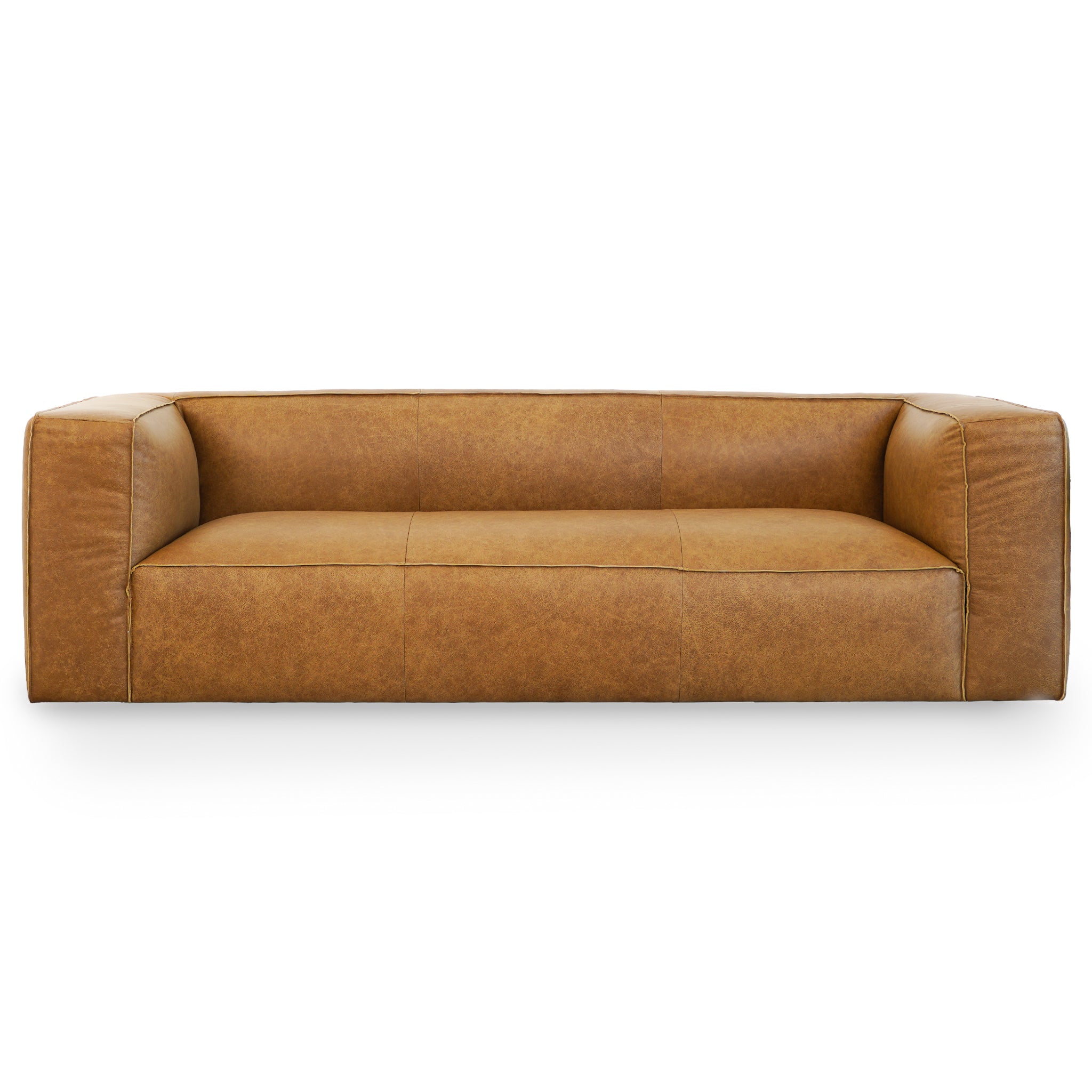 Ashcroft - Colton Tan Leather Sofa