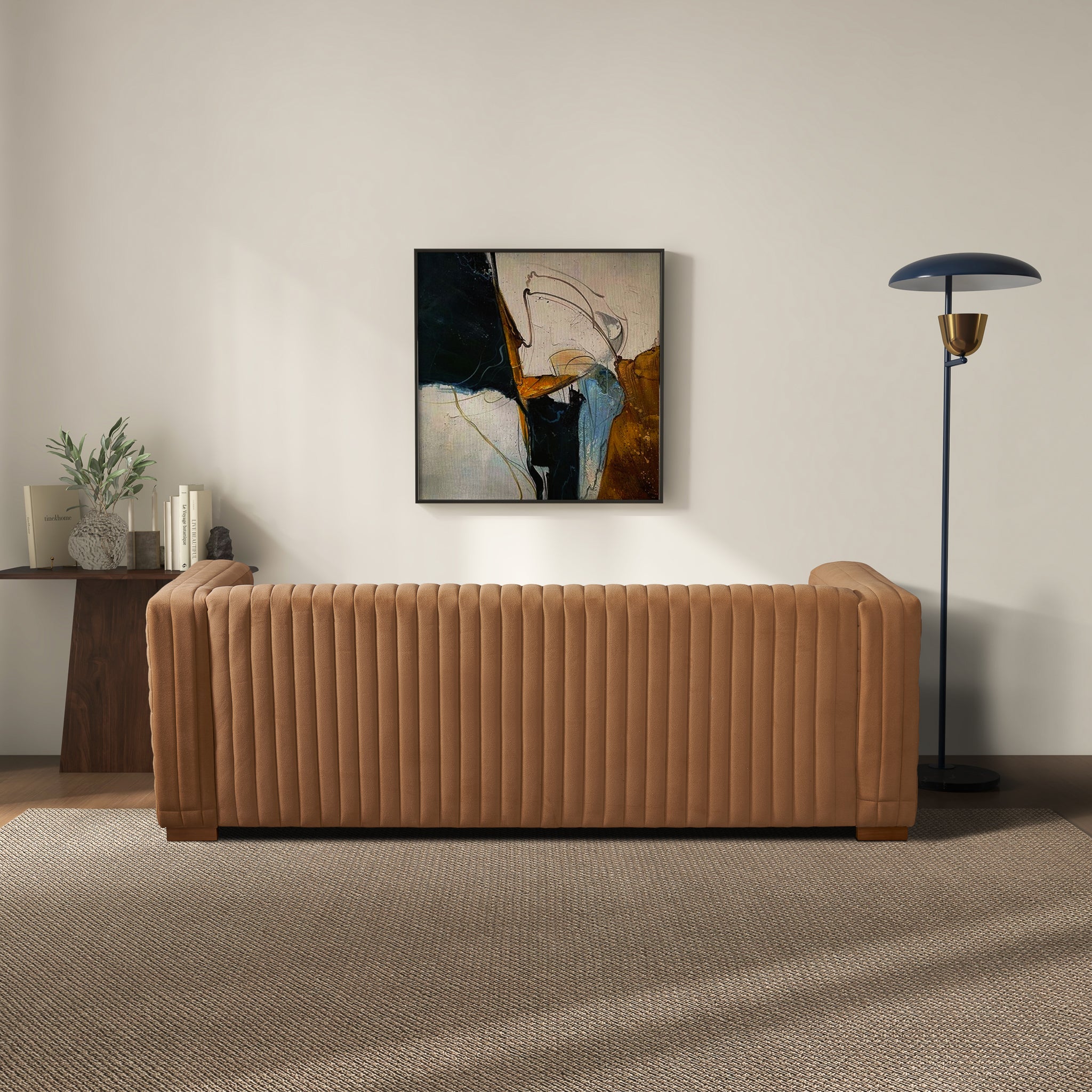 Ashcroft Elara Velvet Sofa – Mocha