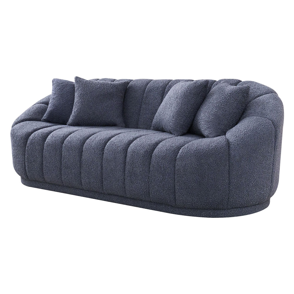 Ashcroft - Maximilian Modern Japandi Style Tight Back Boucle Couch