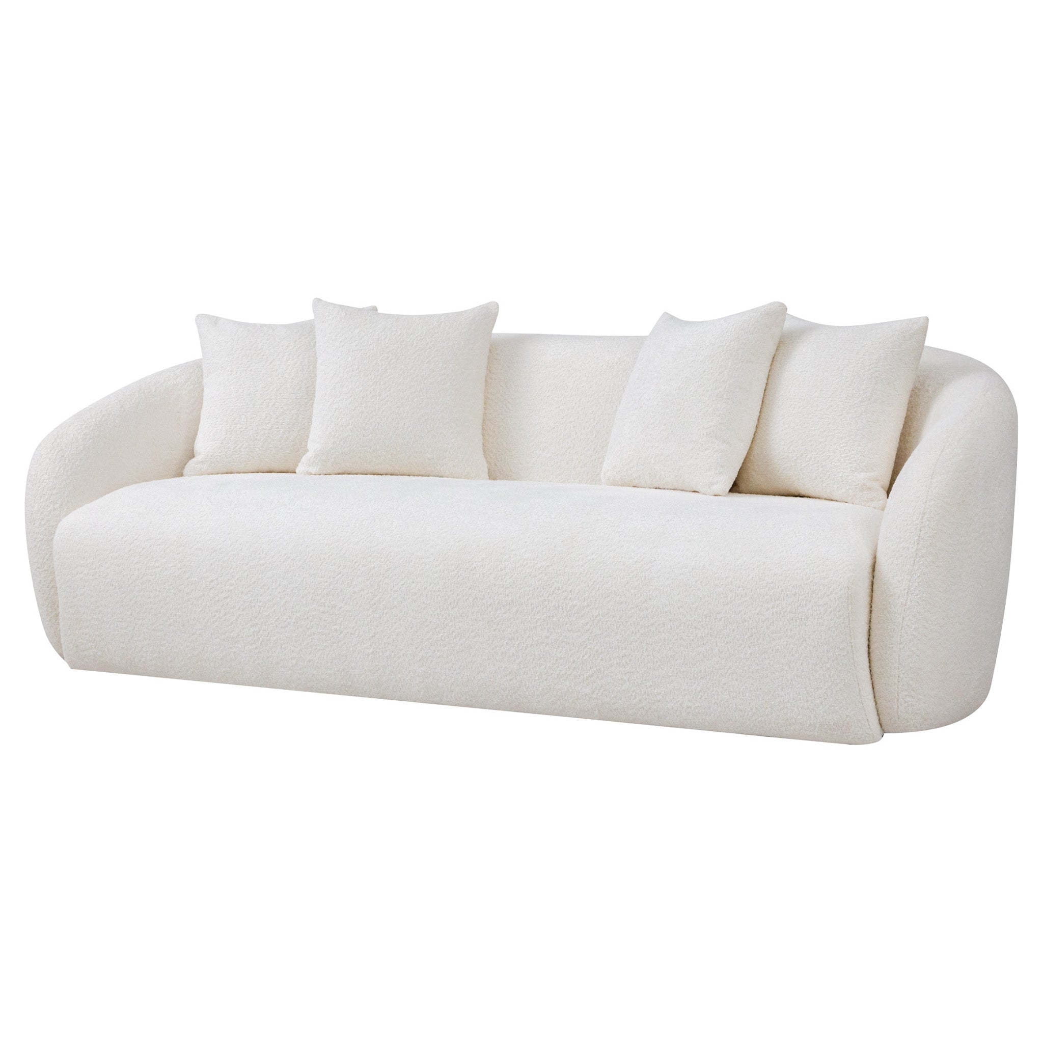 Ashcroft - Linden Ivory Boucle Sofa
