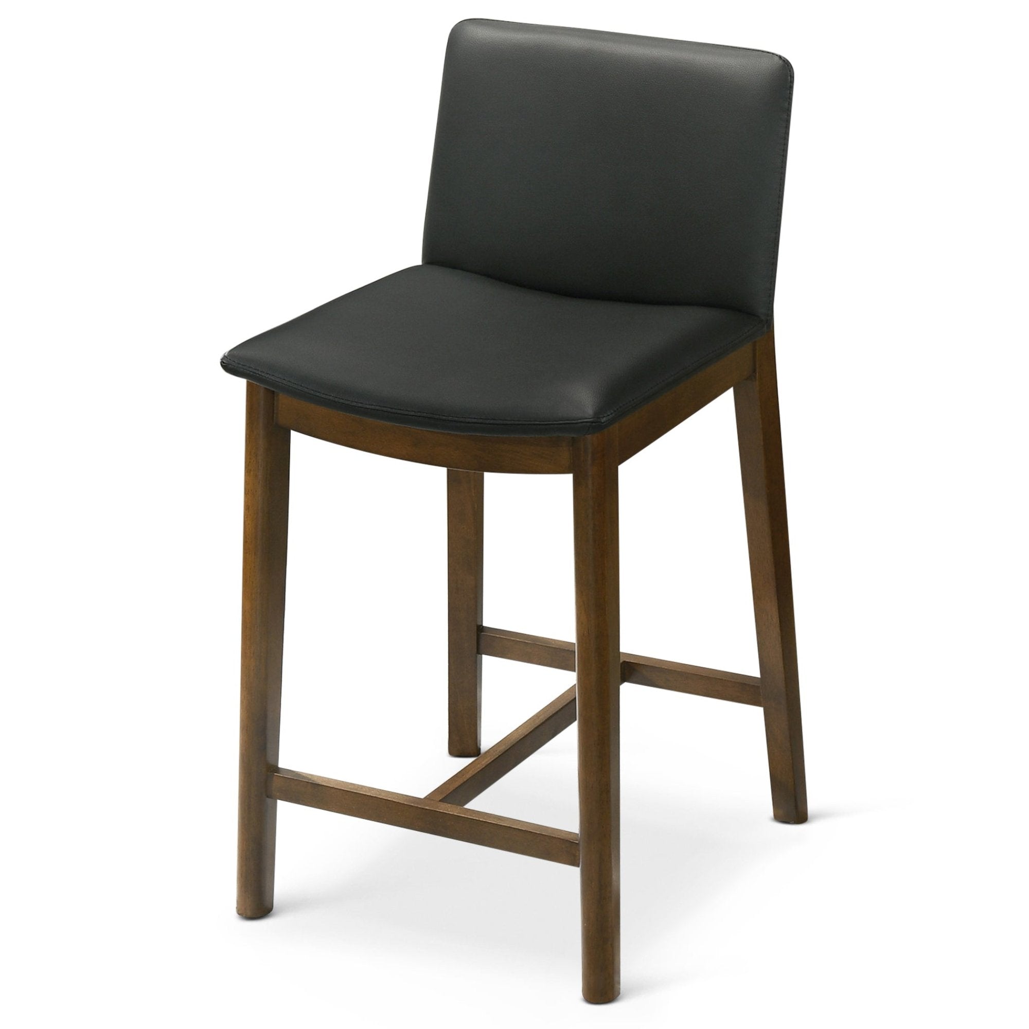 Ashcroft Shannon Counter Chair - Black Vegan Leather