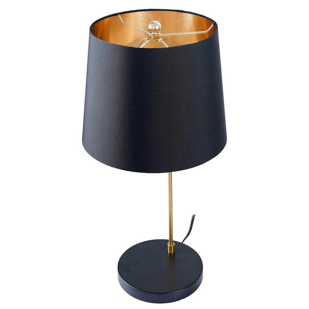 Ashcroft - Lustrous Table Lamp - Black outer and Gold inner