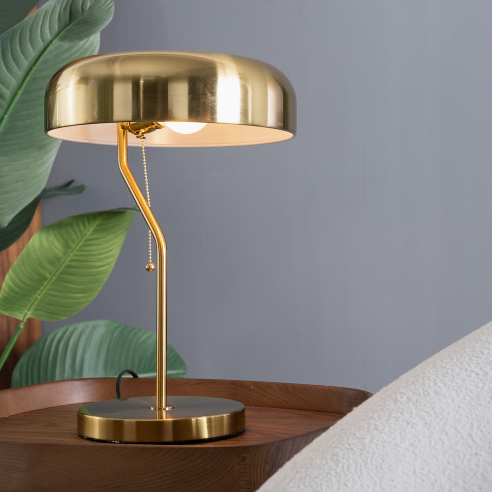 Ashcroft - Metro Table lamp with Gold outer and White inner