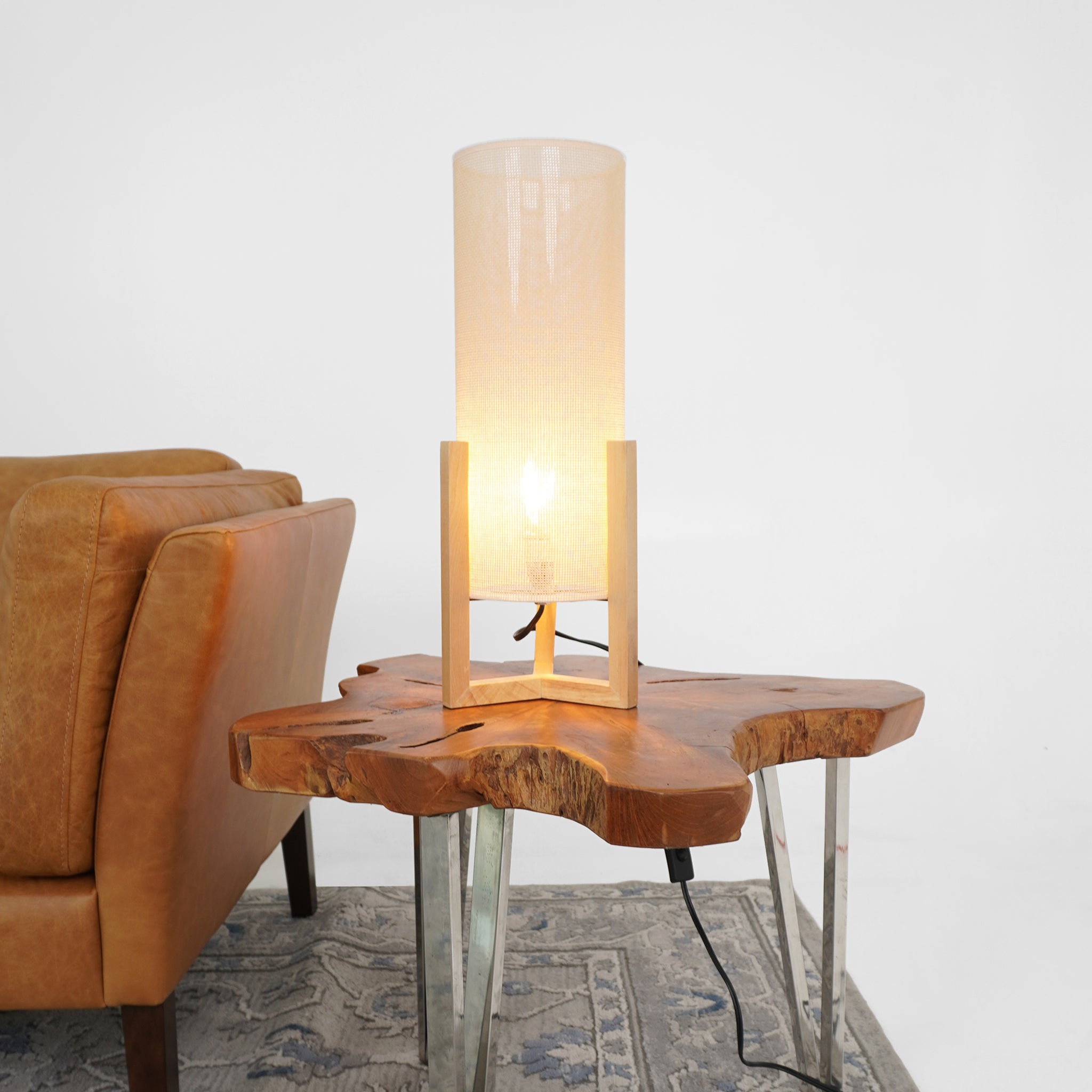 Ashcroft - Rayna Table Lamp Oak and Natural