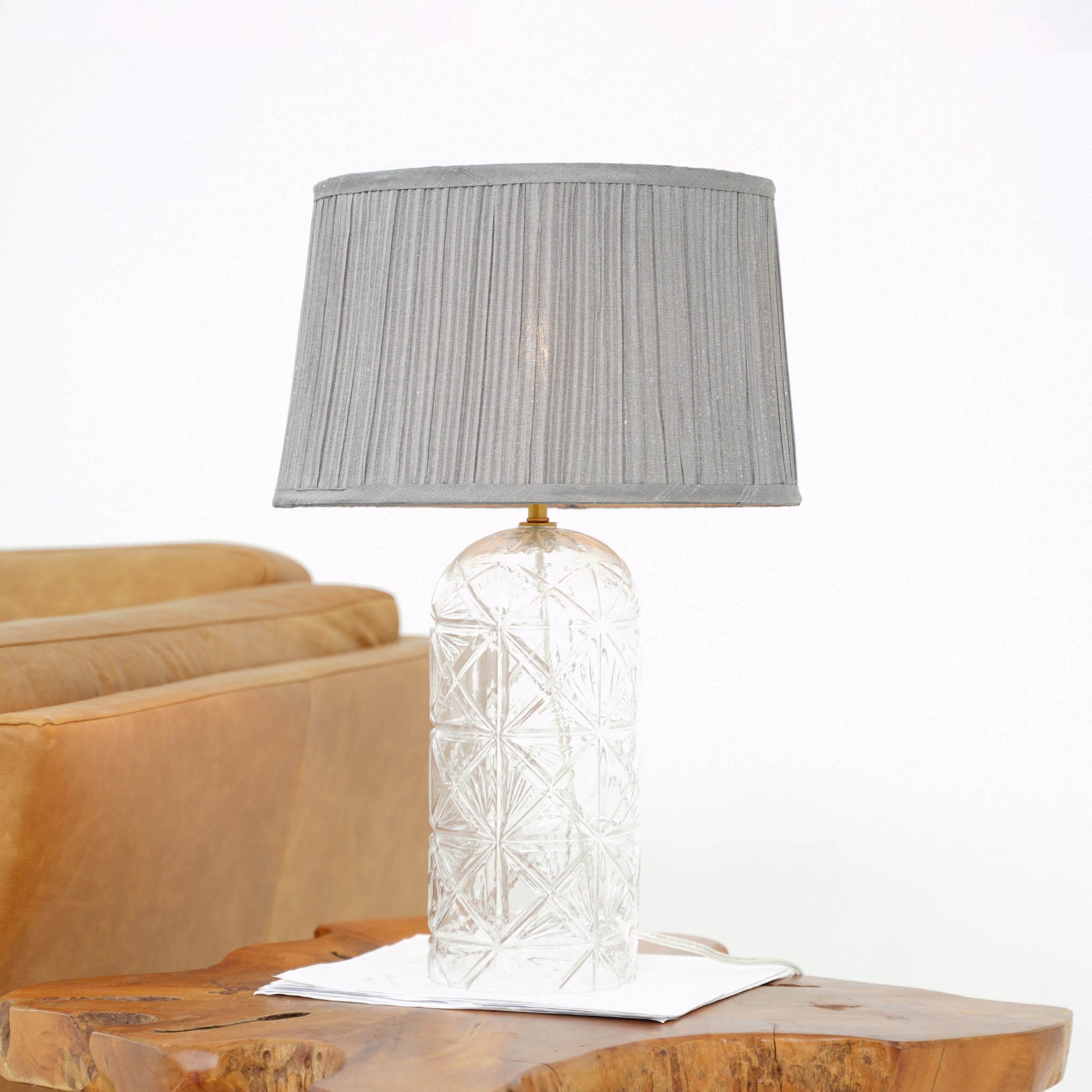 Ashcroft - Luxora Table Lamp Gold in Clear and Gray