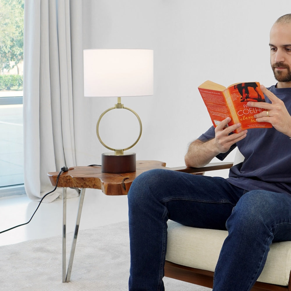 Ashcroft - Grid Metal Circular Table Lamp
