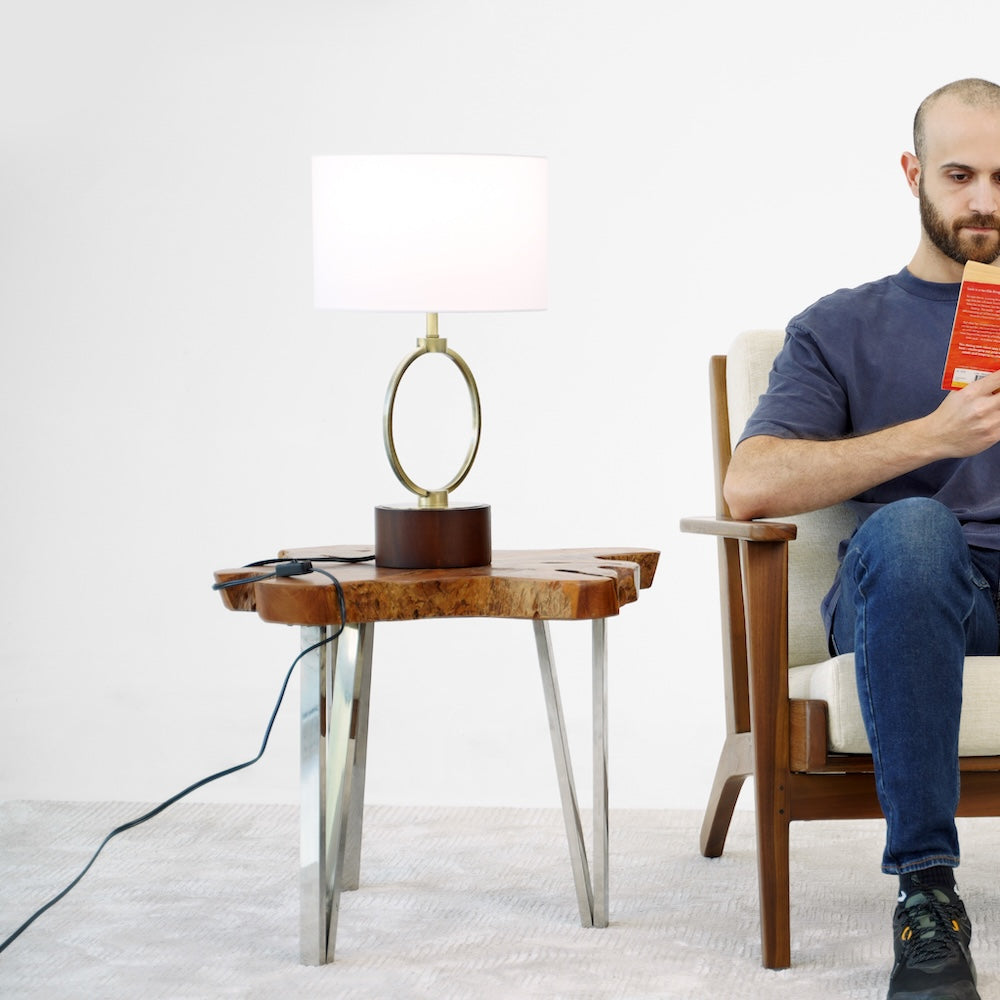 Ashcroft - Grid Metal Circular Table Lamp